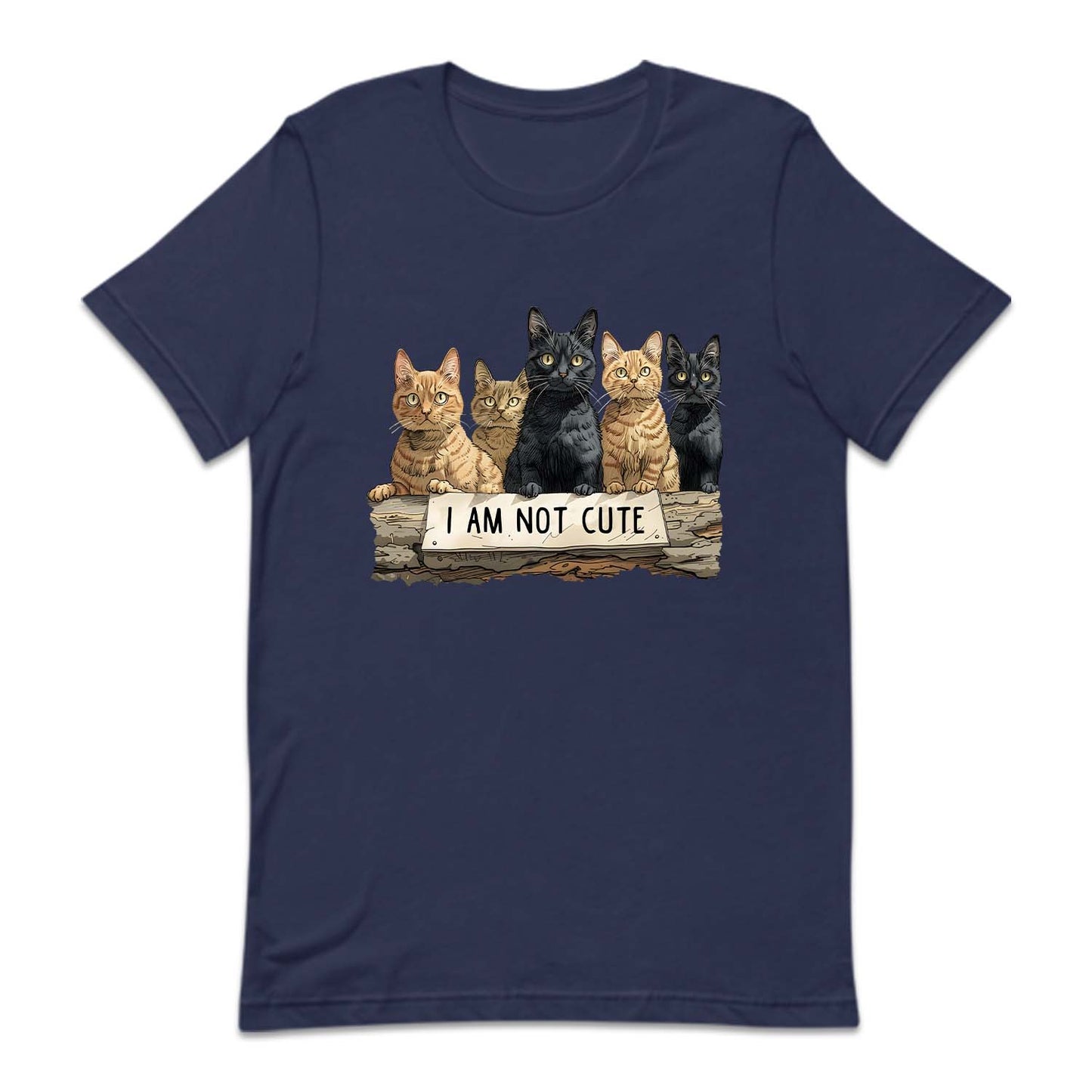 I Am Not Cute Sign Funny Five Cats | PRODUCT CODE: FVCTIMNTCG