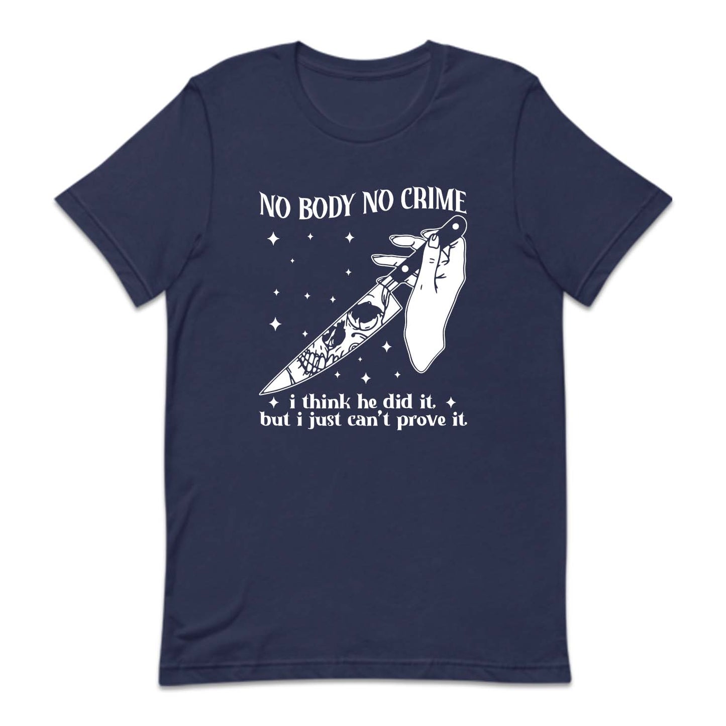 No Body No Crime Skeleton Knife Tylor Halloween | PRODUCT CODE: NBDCRSWEH