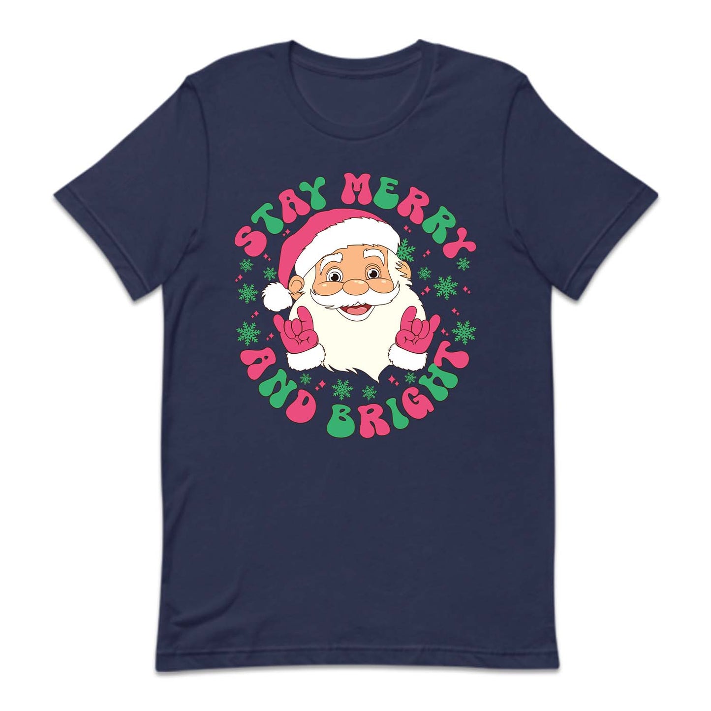 Stay Merry and Bright Pink Christmas Santa Claus Xmas | PRODUCT CODE: STMRABGHTPK