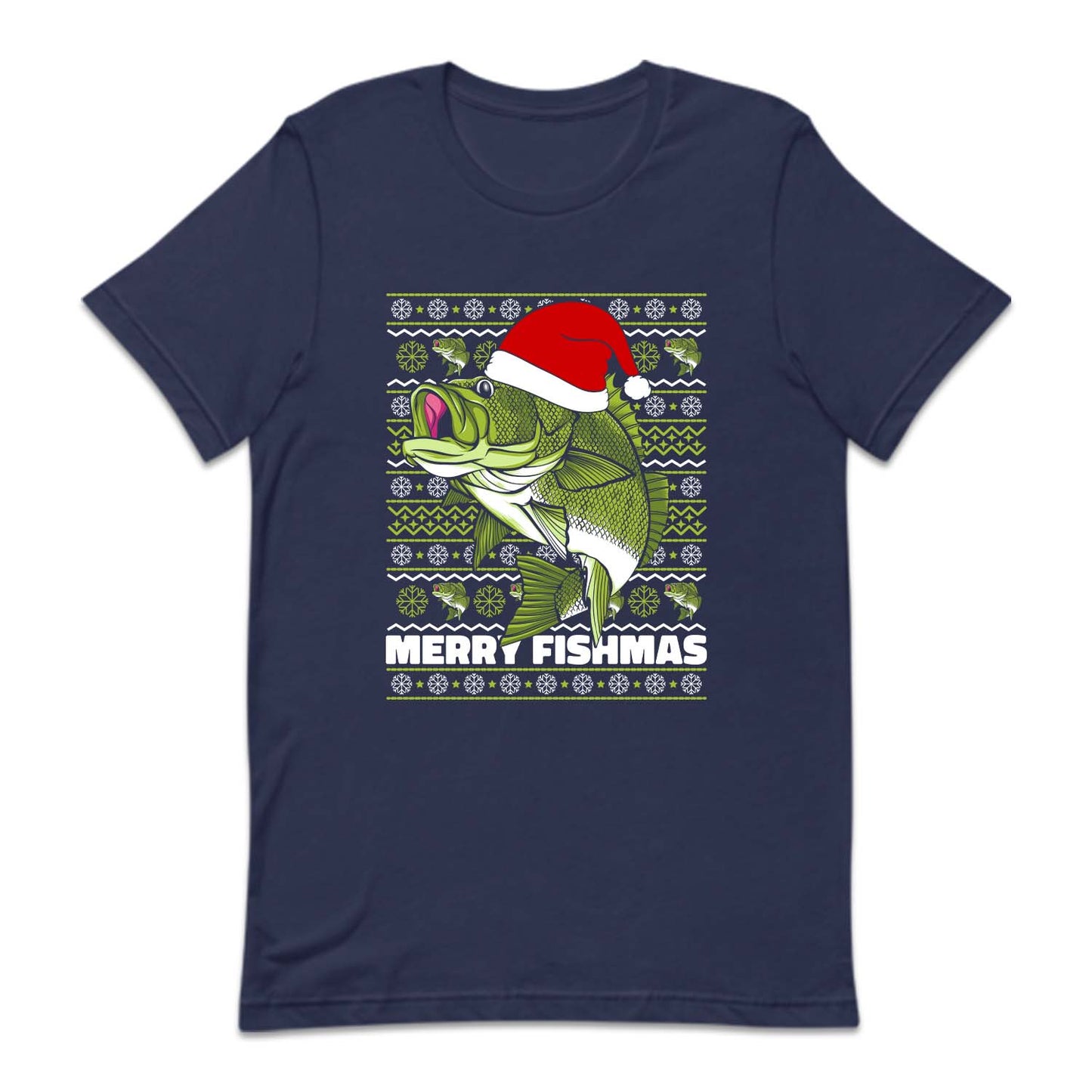 Merry Fishmas Funny Christmas Ugly Xmas Angler | PRODUCT CODE: MRFSHNTACR