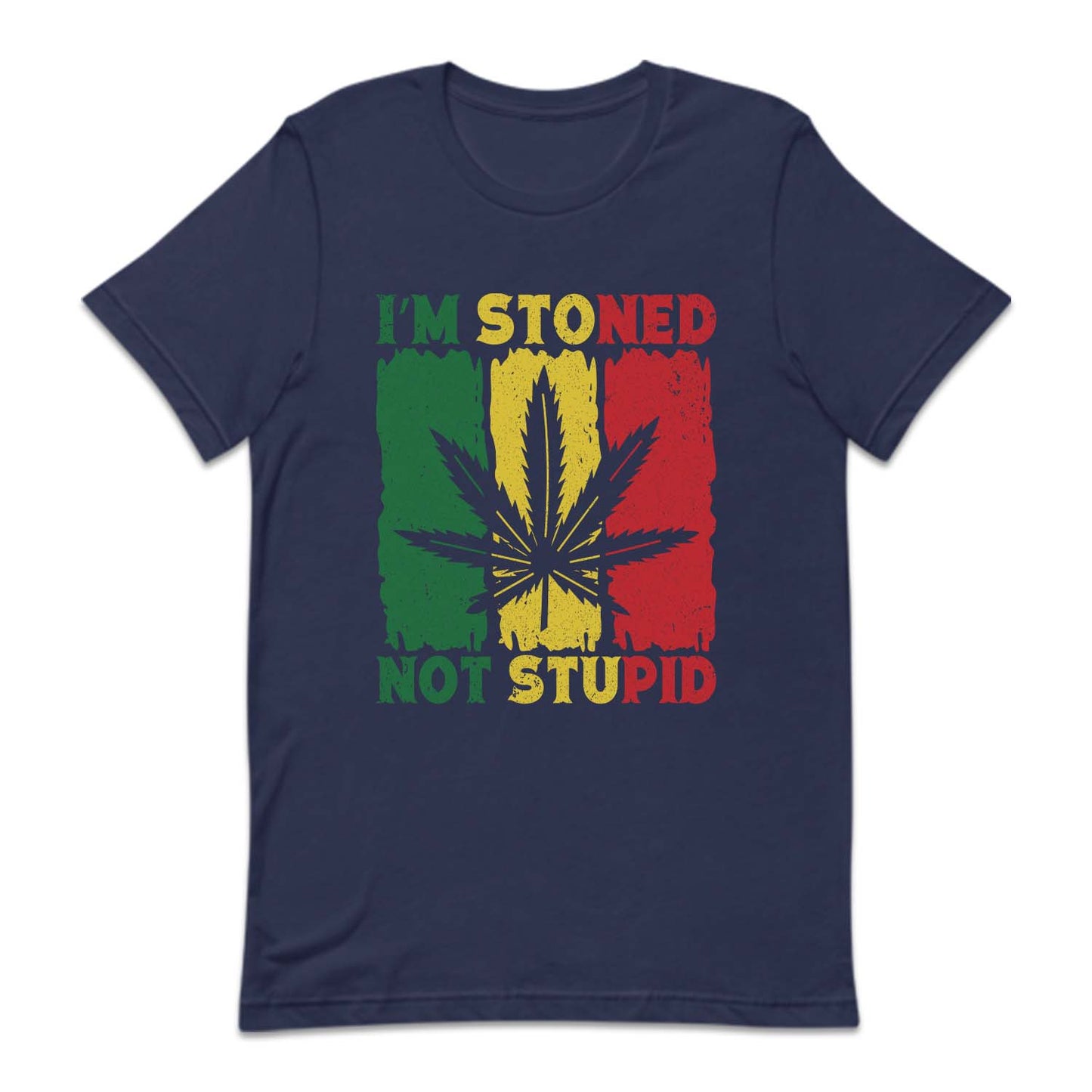Cannabis Marijuana I'm Stoned Not Stupid THC Weed Funny Pothead | PRODUCT CODE: STNDPUCNVB