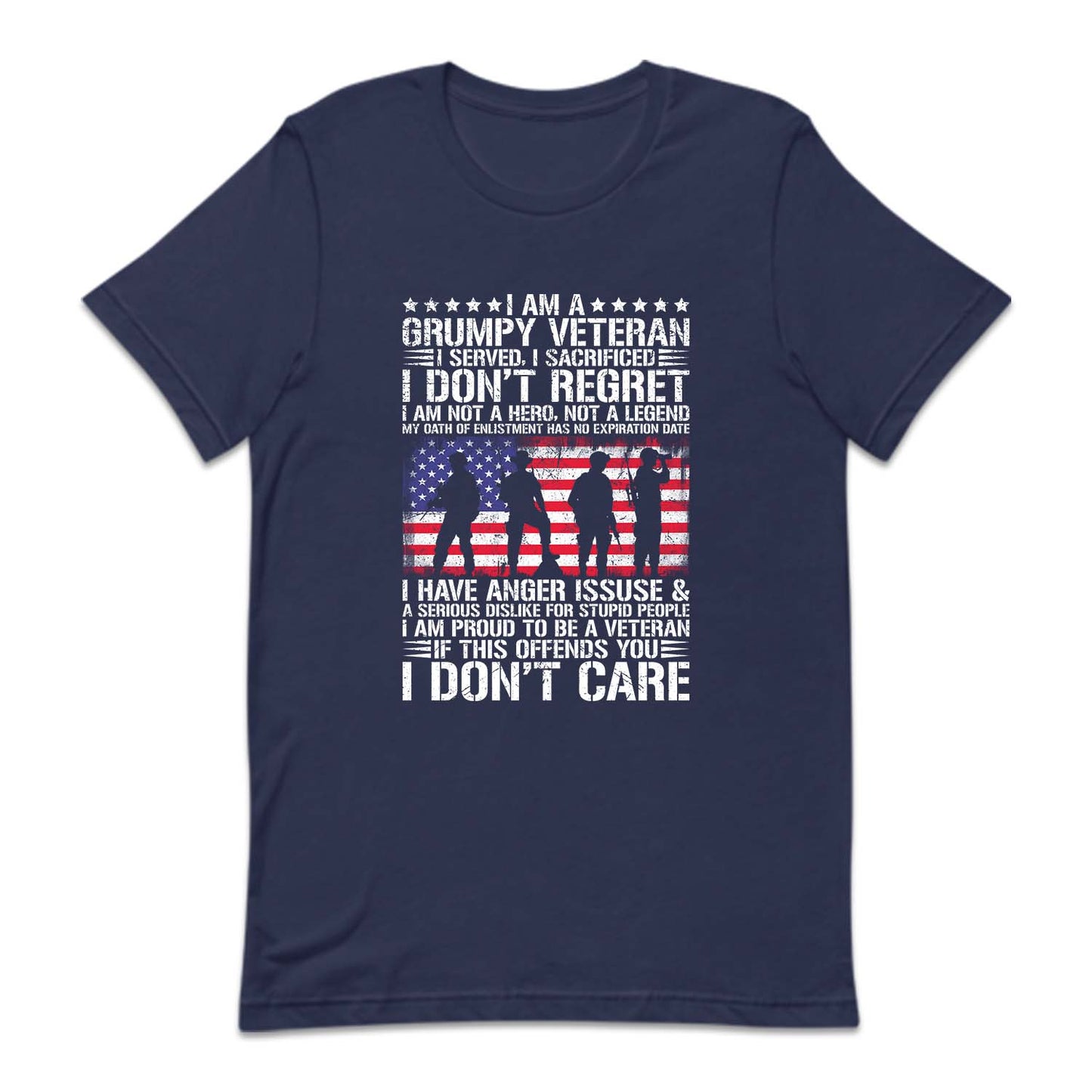 I Am A Grumpy Veteran I Served I Sacrificed I Don't Regret USA Military Service | PRODUCT CODE: MGRPYVTRNS