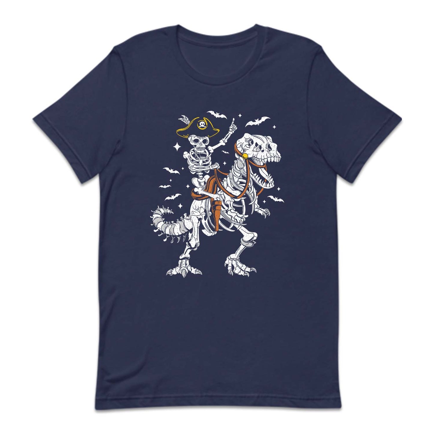 Halloween Pirate Skeleton Riding Dinosaur Funny Trex Pirate | PRODUCT CODE: HLDNSPRTXRS