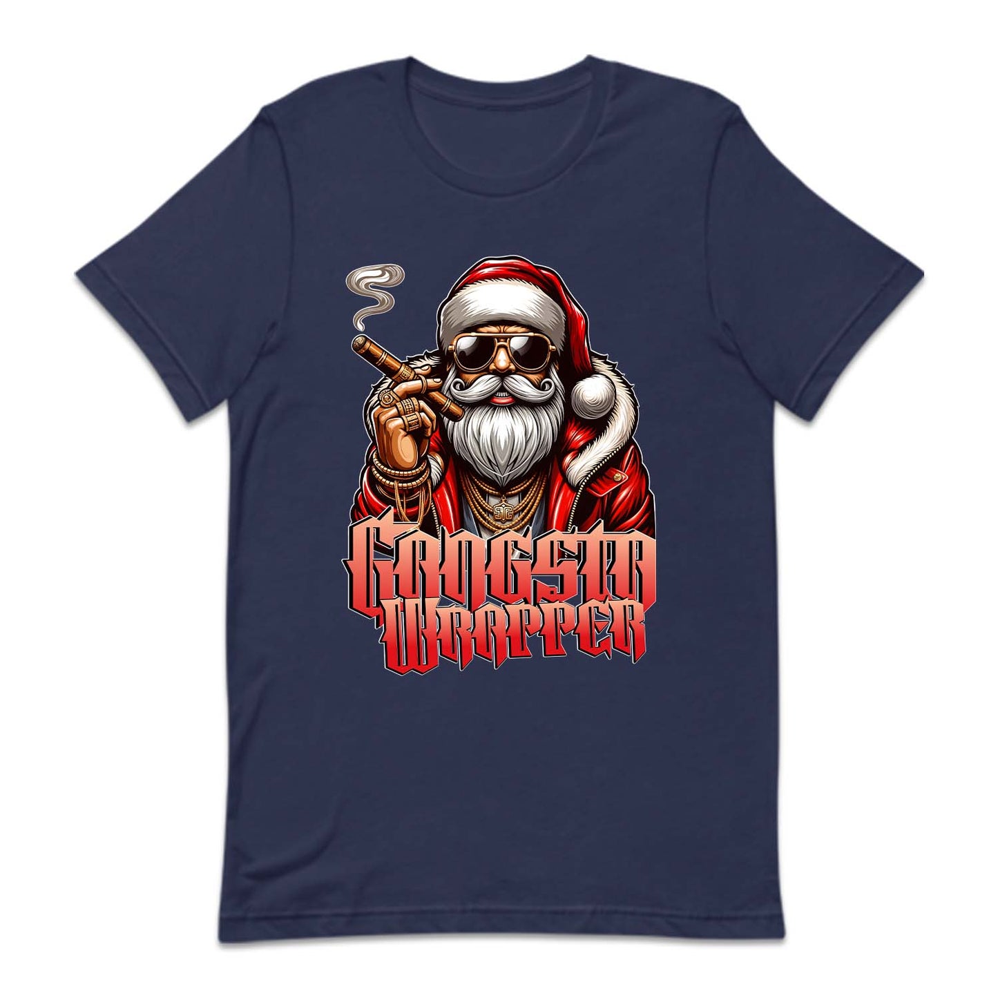 Gangsta Wrapper Christmas Santa Claus Smoking Cigar Xmas | PRODUCT CODE: GNSTWRPSMK