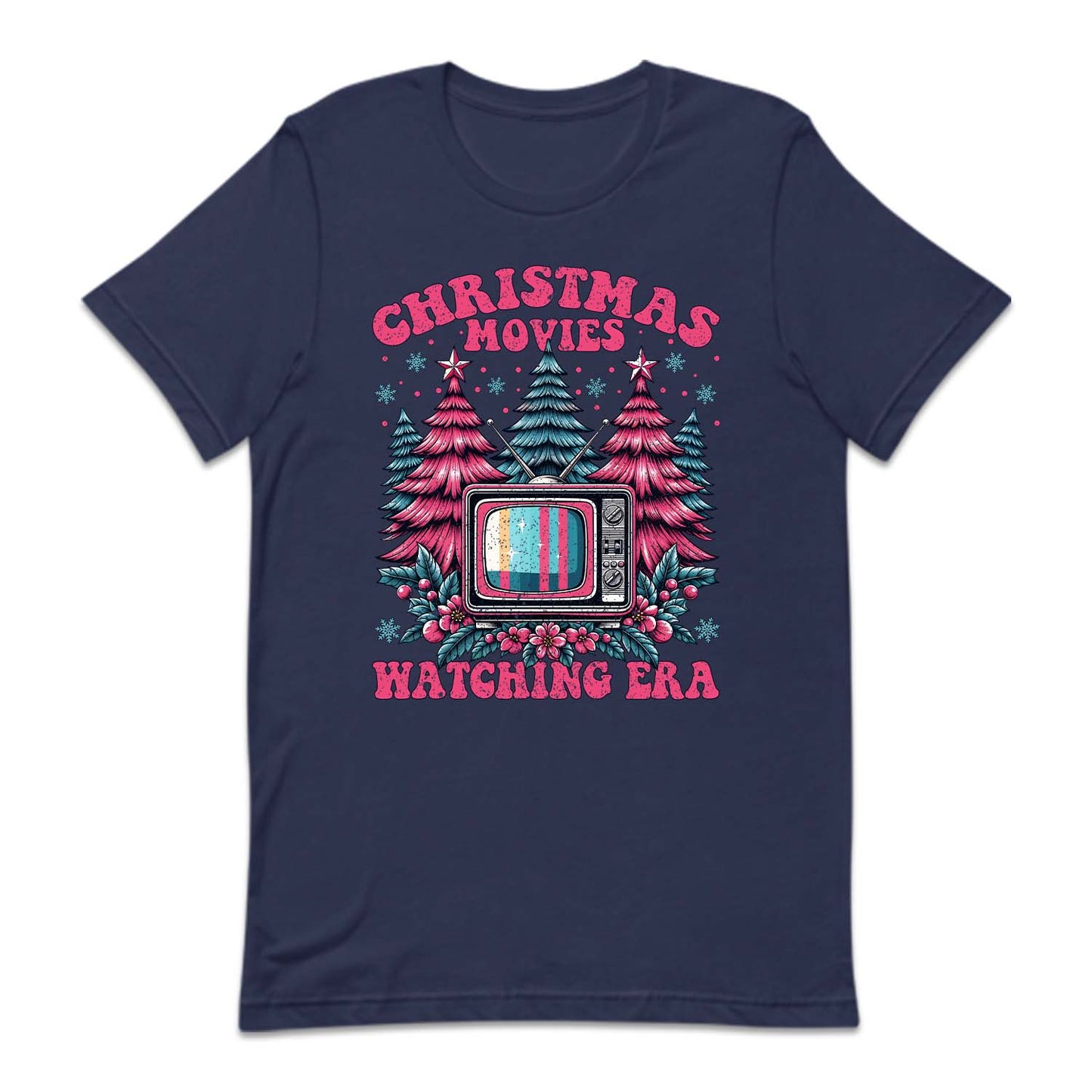 Pink Christmas Movies Watching Era Cozy Xmas Movie Night | PRODUCT CODE: PKCRTMVESWR