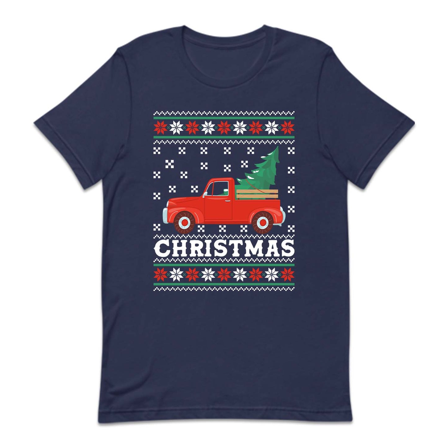 Christmas Vintage Red Truck With Tree Festive Xmas Tree Farm | PRODUCT CODE: CHTRKUCREM