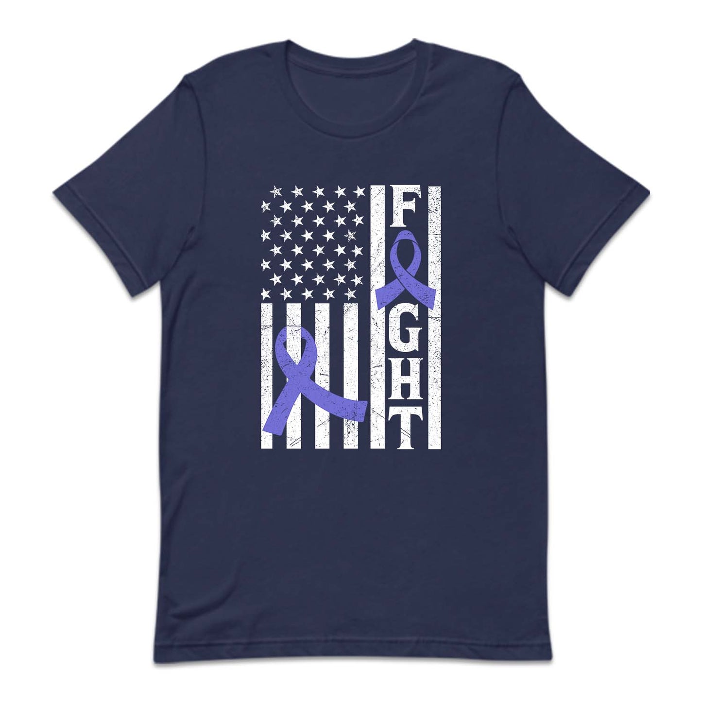 Pulmonary Hypertension Awareness USA Flag Purple Ribbon | PRODUCT CODE: HPTRAWRNSUL