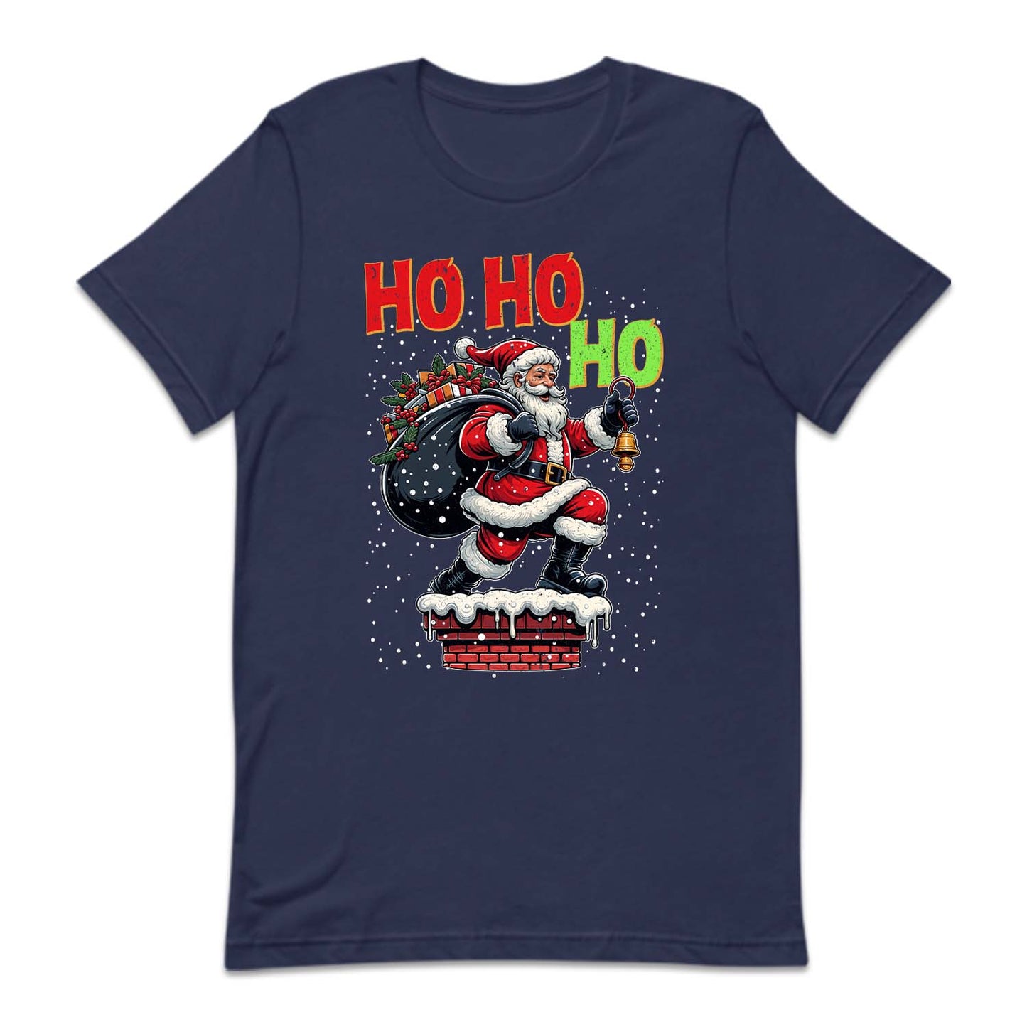 Christmas Santa Claus Snowy Rooftop HO HO HO Xmas | PRODUCT CODE: SNCLUWYRFTP