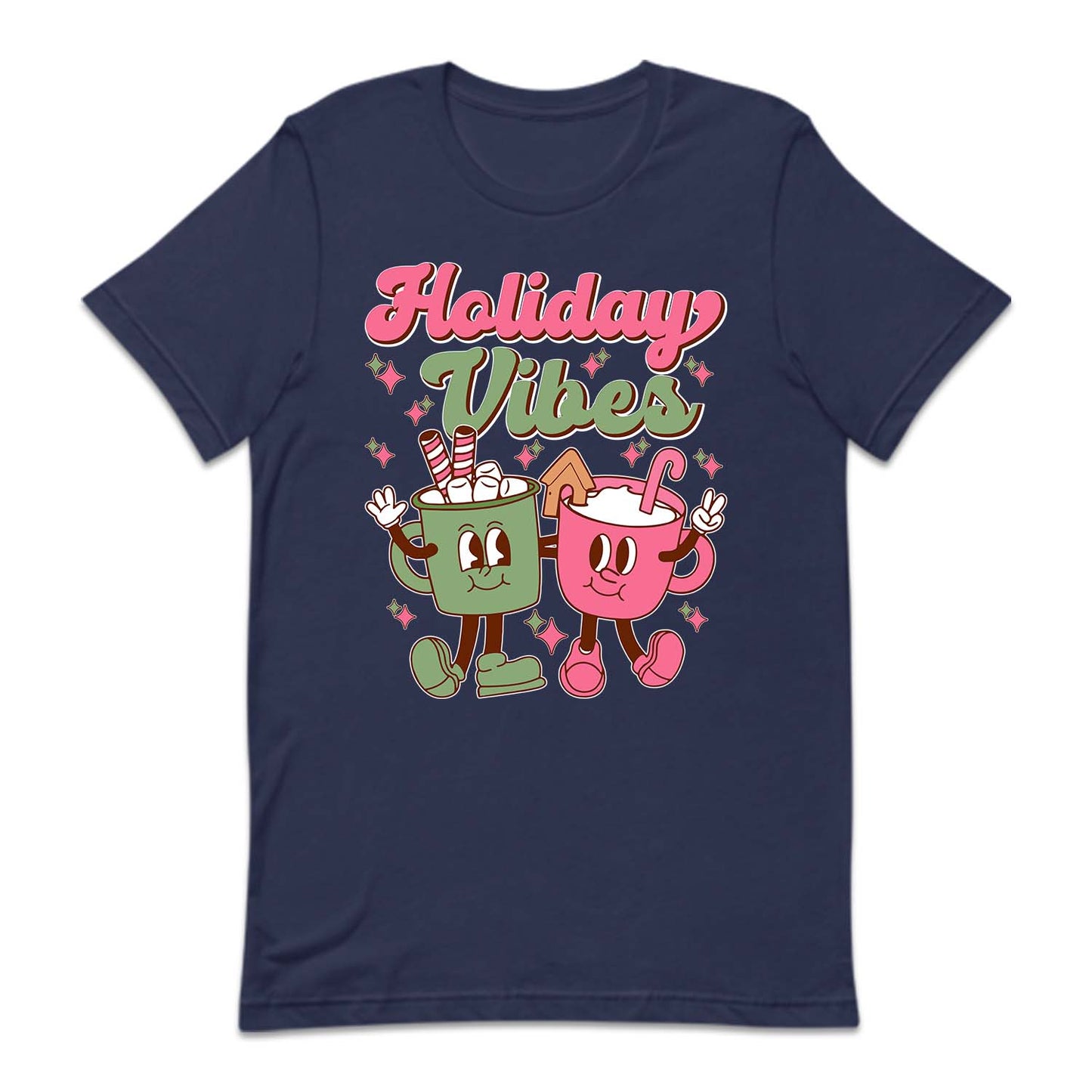 Holiday Vibes Pink Christmas Coffee Mugs Xmas | PRODUCT CODE: HLDVBSPKNCHR