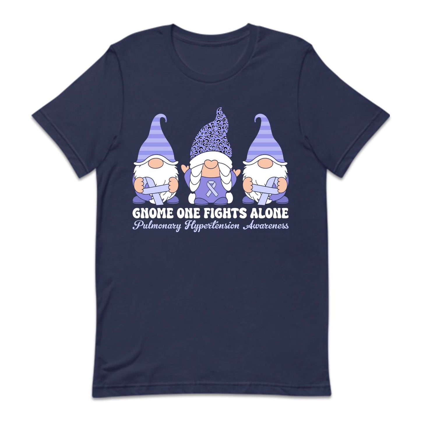 Gnome One Fight Alone Pulmonary Hypertension Awareness Purple Ribbon | PRODUCT CODE: GNMFGTHALW