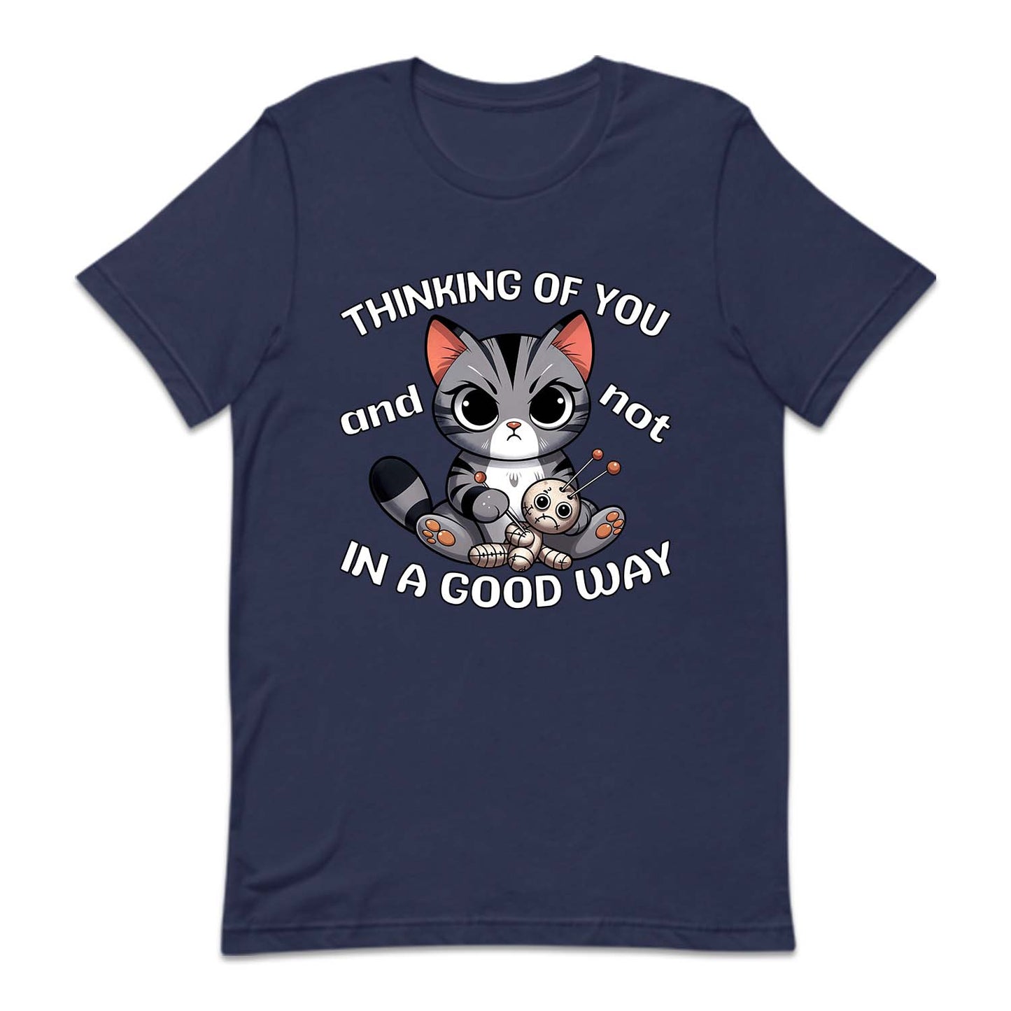 Humorous Cat with Toy Thinking of You and Not in a Good Way | PRODUCT CODE: HMRCTWYOHK