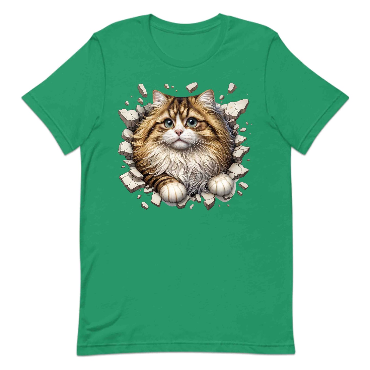 Persian Cat Breaking Through Wall 3D Realistic Longhair Cat | PRODUCT CODE: PRSNCTLBRKWLA