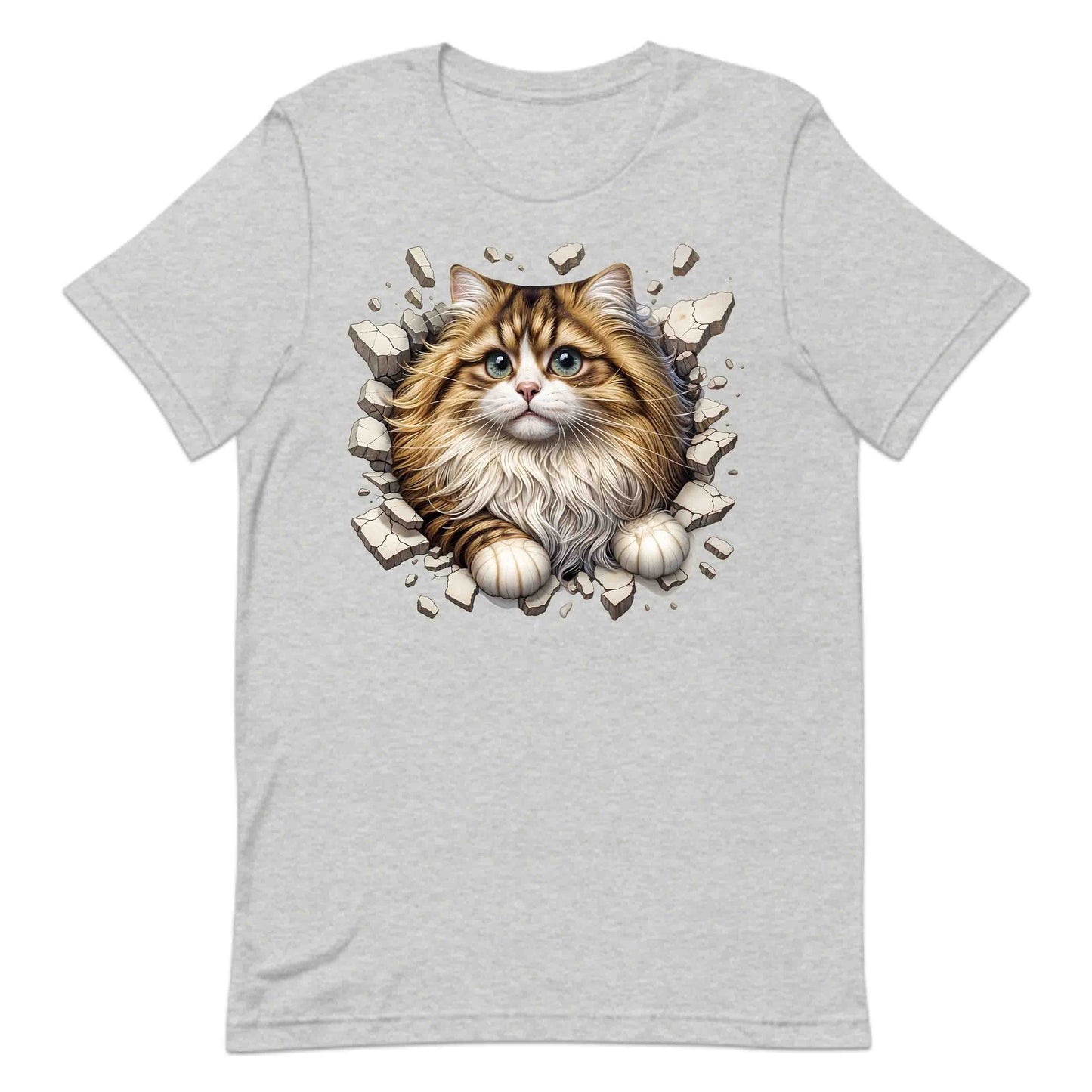 Persian Cat Breaking Through Wall 3D Realistic Longhair Cat | PRODUCT CODE: PRSNCTLBRKWLA