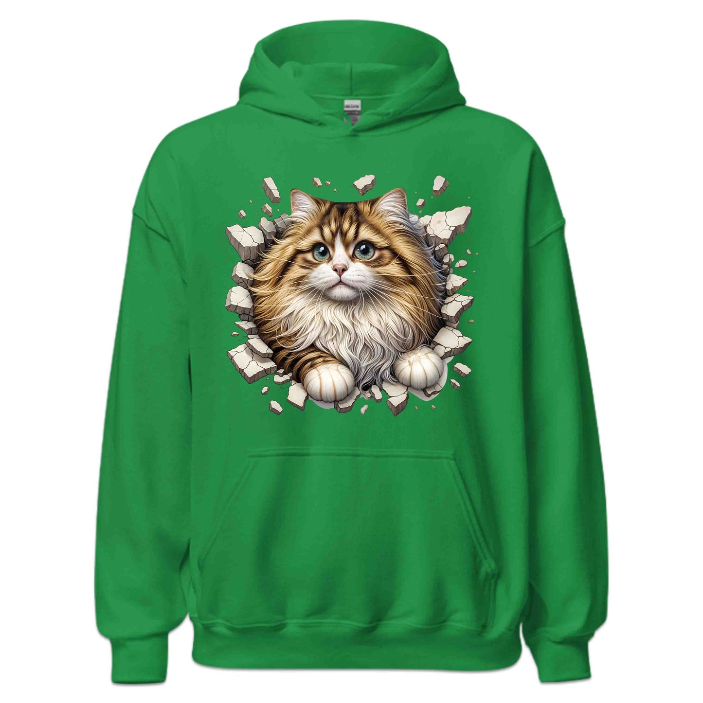Persian Cat Breaking Through Wall 3D Realistic Longhair Cat | PRODUCT CODE: PRSNCTLBRKWLA