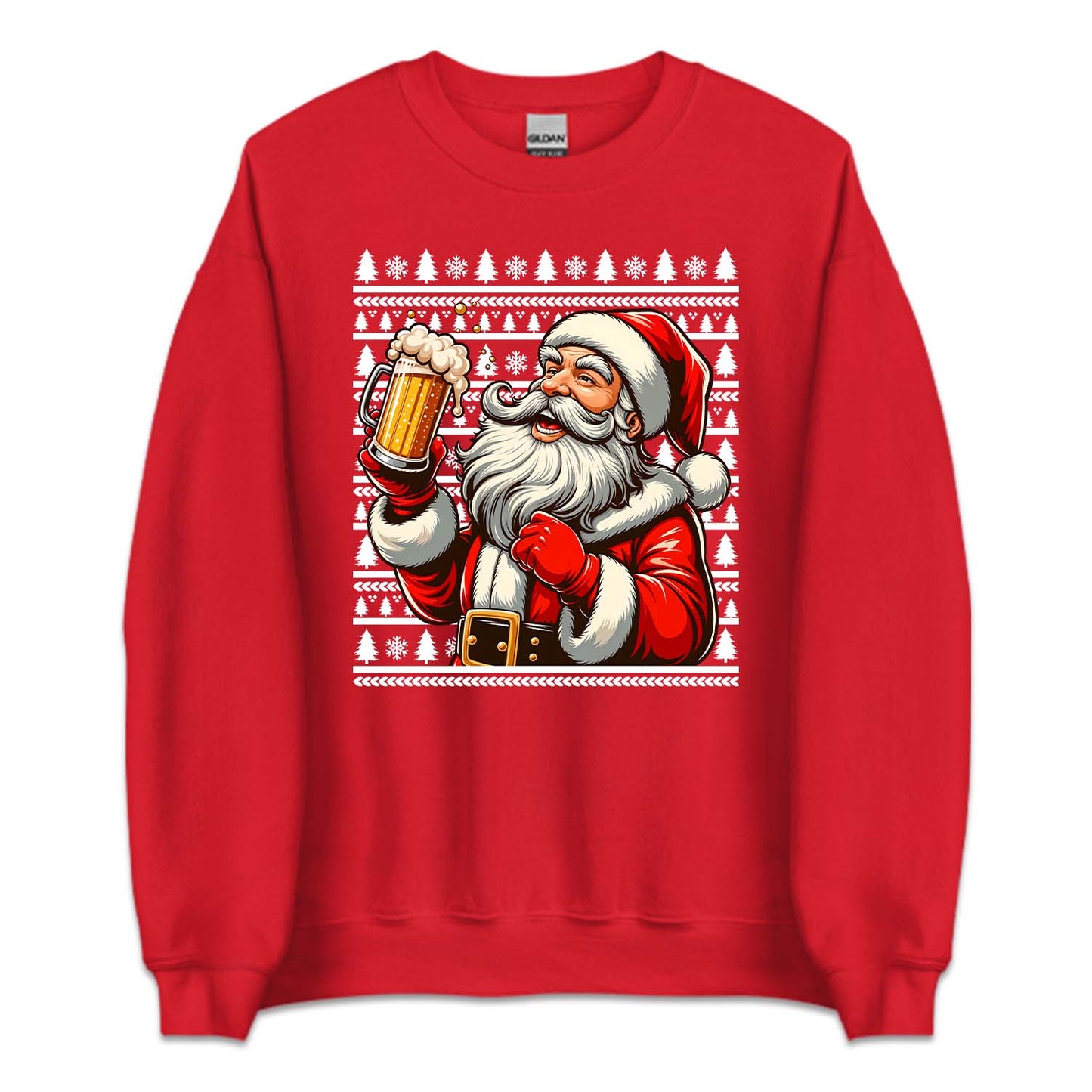 Santa Claus Holding Beer Christmas Drunk Santa Xmas Party | PRODUCT CODE: SNTCHLDBRE