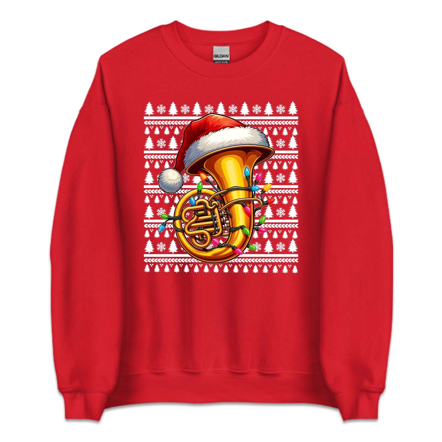 Festive Tuba Christmas Musical Holiday Cheerful Xmas Tuba Musician | PRODUCT CODE: FTCBIUCHRML