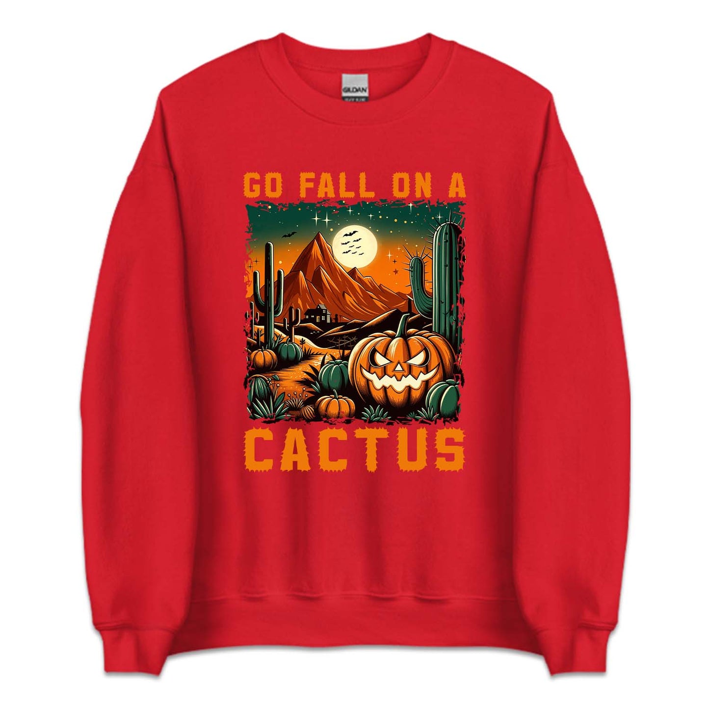 Go Fall On A Cactus Scary Pumpkin Western Halloween | PRODUCT CODE: GFLNOACTUP