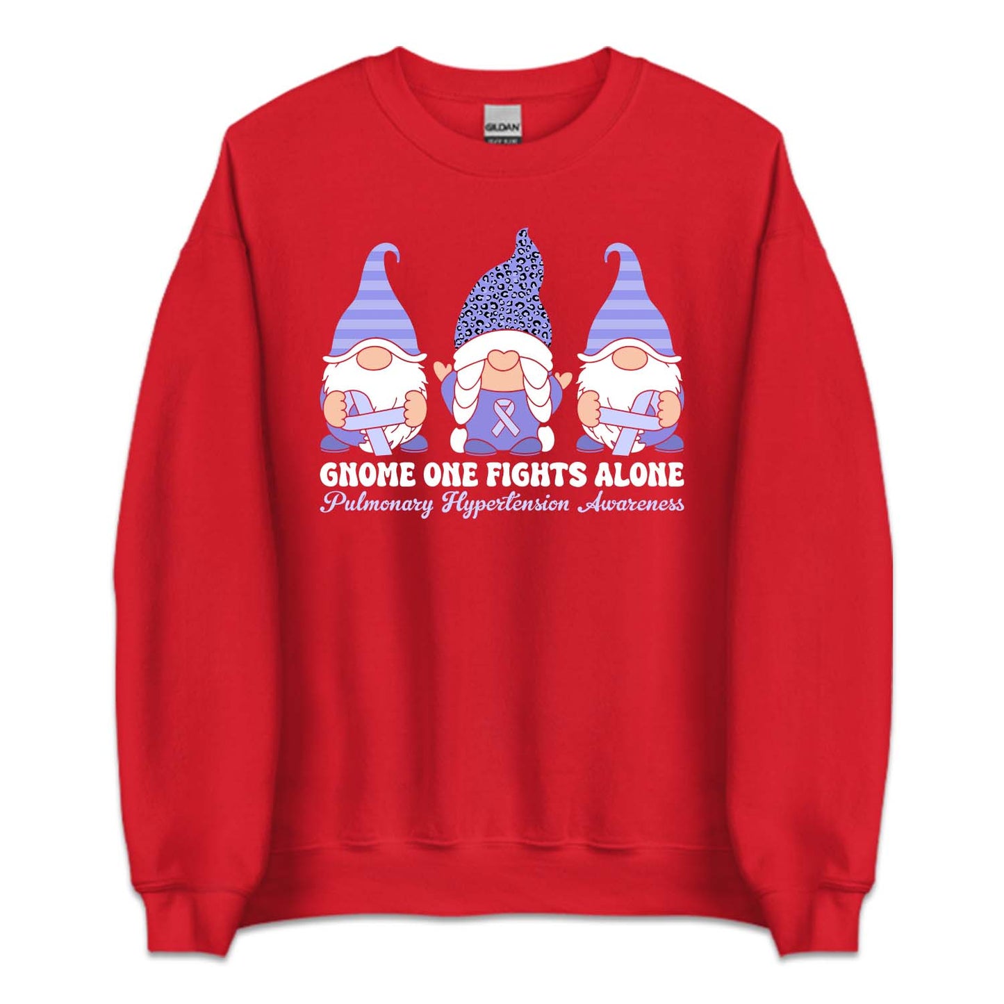 Gnome One Fight Alone Pulmonary Hypertension Awareness Purple Ribbon | PRODUCT CODE: GNMFGTHALW