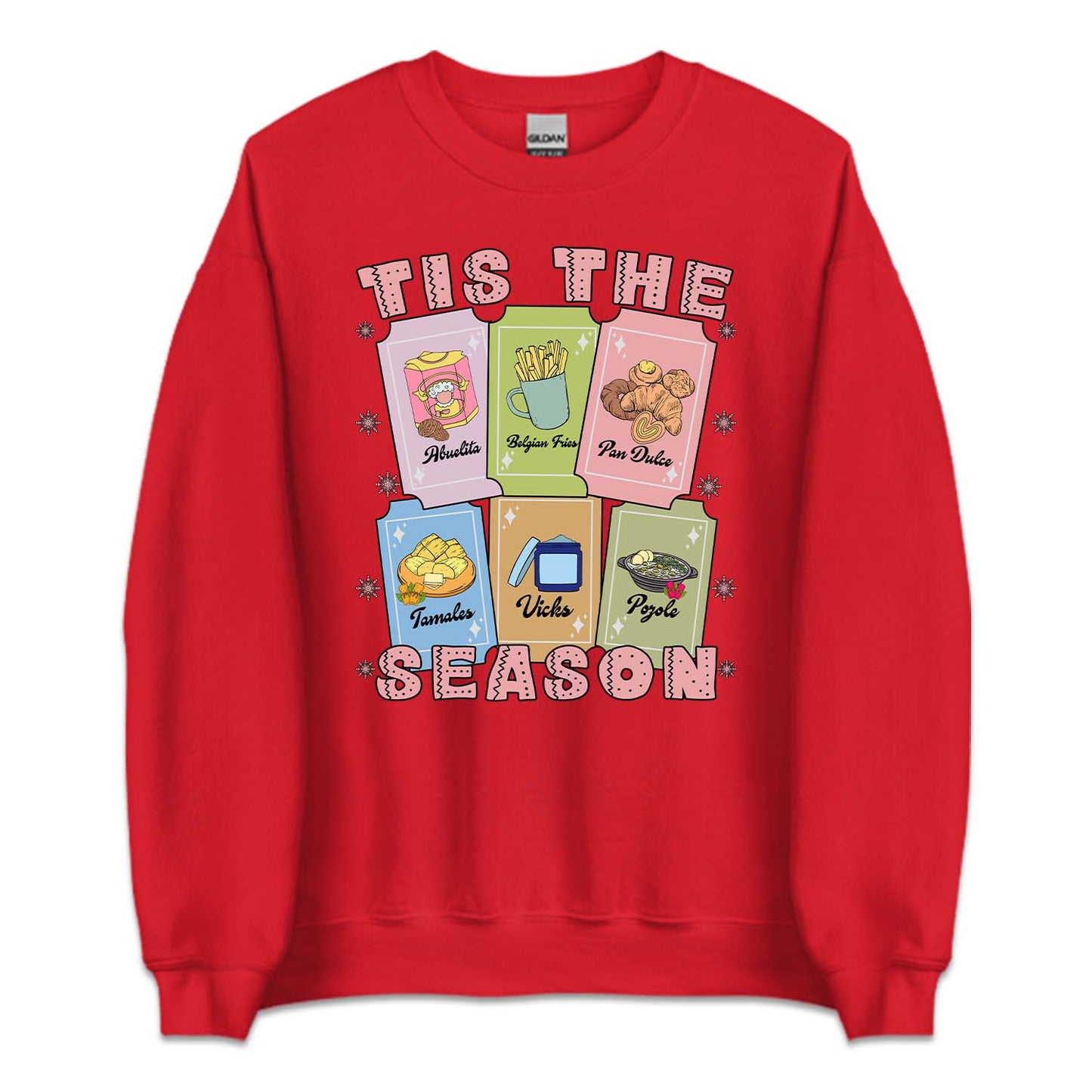 Tis The Season Mexican Christmas Festive Foods Holiday Cards Latina Xmas | PRODUCT CODE: MXNCHRMHLD