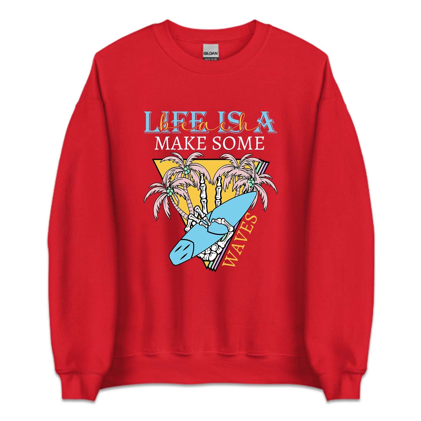 Life is a Beach Make Some Waves Surfing Skeleton | PRODUCT CODE: LFSABCHMK