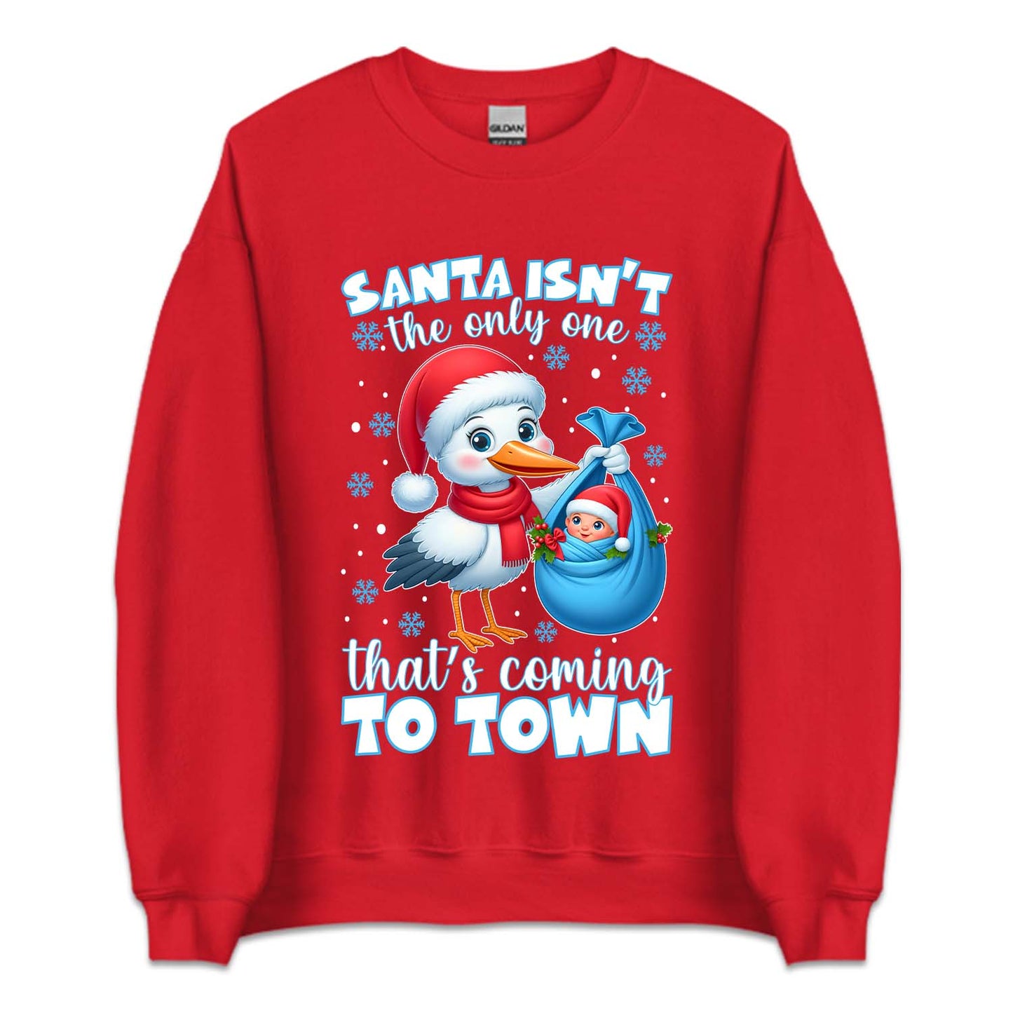 Christmas Stork and Baby Xmas Pregnancy Announcement | PRODUCT CODE: SNTBYPRGNC