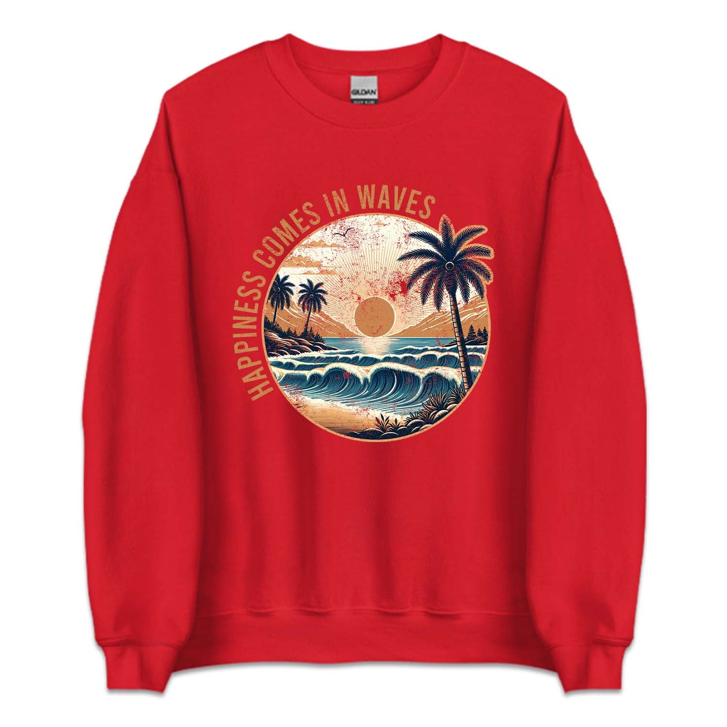 Happiness Comes In Waves Beach Vibes | PRODUCT CODE: HPANSCMIW
