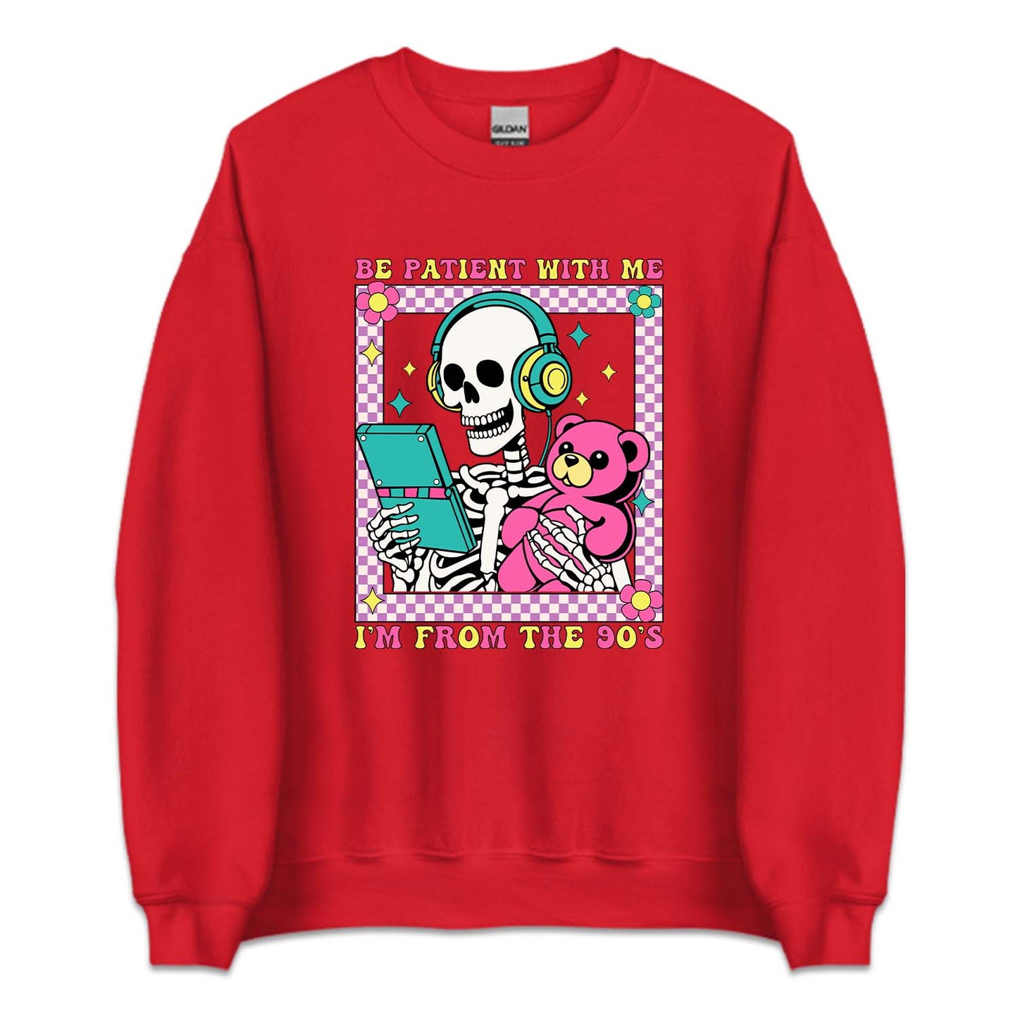 Retro Skeleton Be Patient With Me I'm From The 90's | PRODUCT CODE: BPTNSKWTN