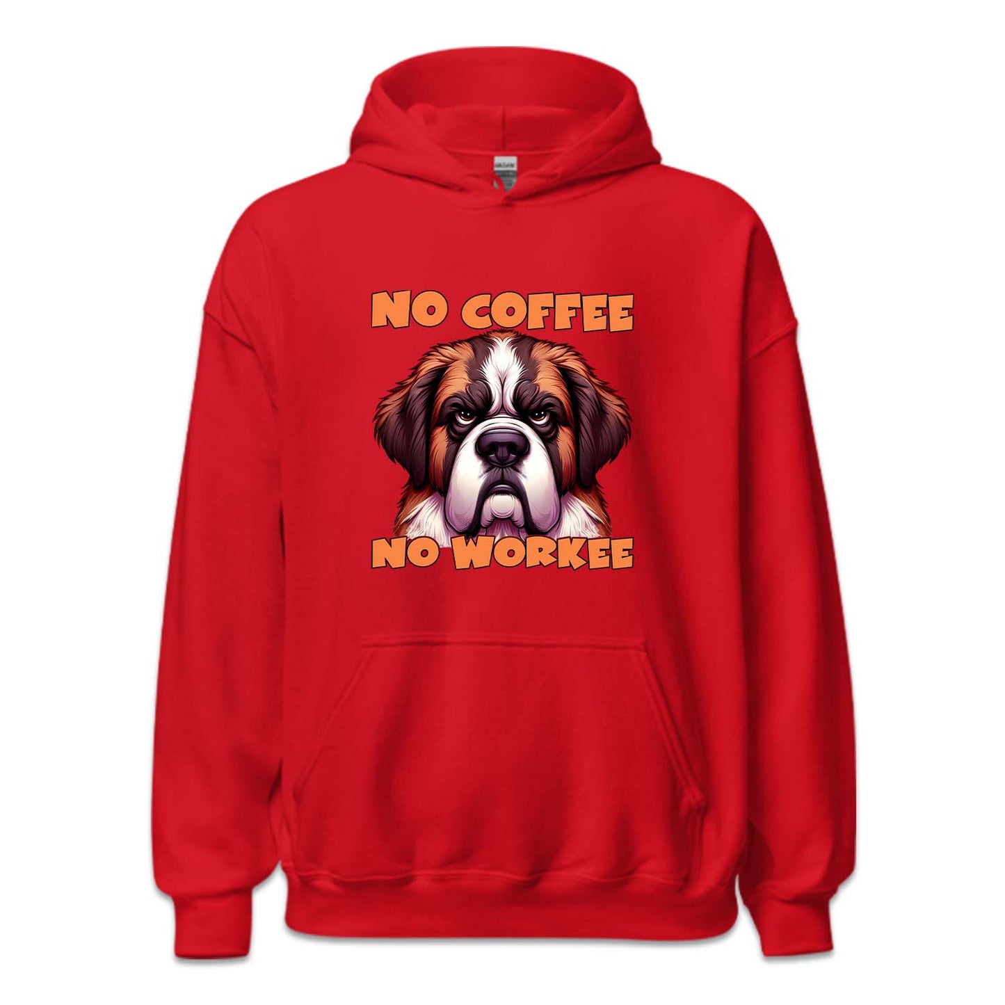 No Coffee No Workee Angry St. Bernard Dog | PRODUCT CODE: NCFEWRKANS