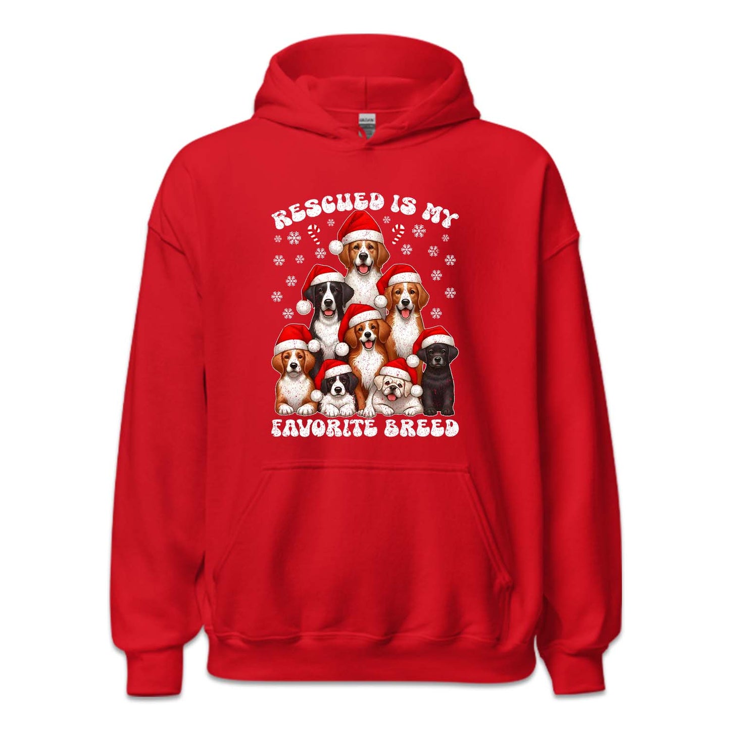 Christmas Dog Rescued Is My Favorite Breed Xmas Dogs | PRODUCT CODE: CHRTMSGDOAN