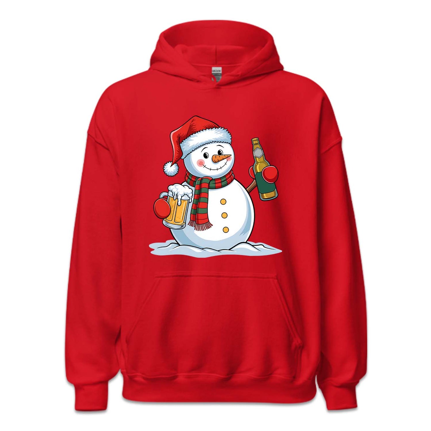 Christmas Snowman Drinking Beer Merry Beermas Xmas Frosty Beer | PRODUCT CODE: CTSNWMDRKBF