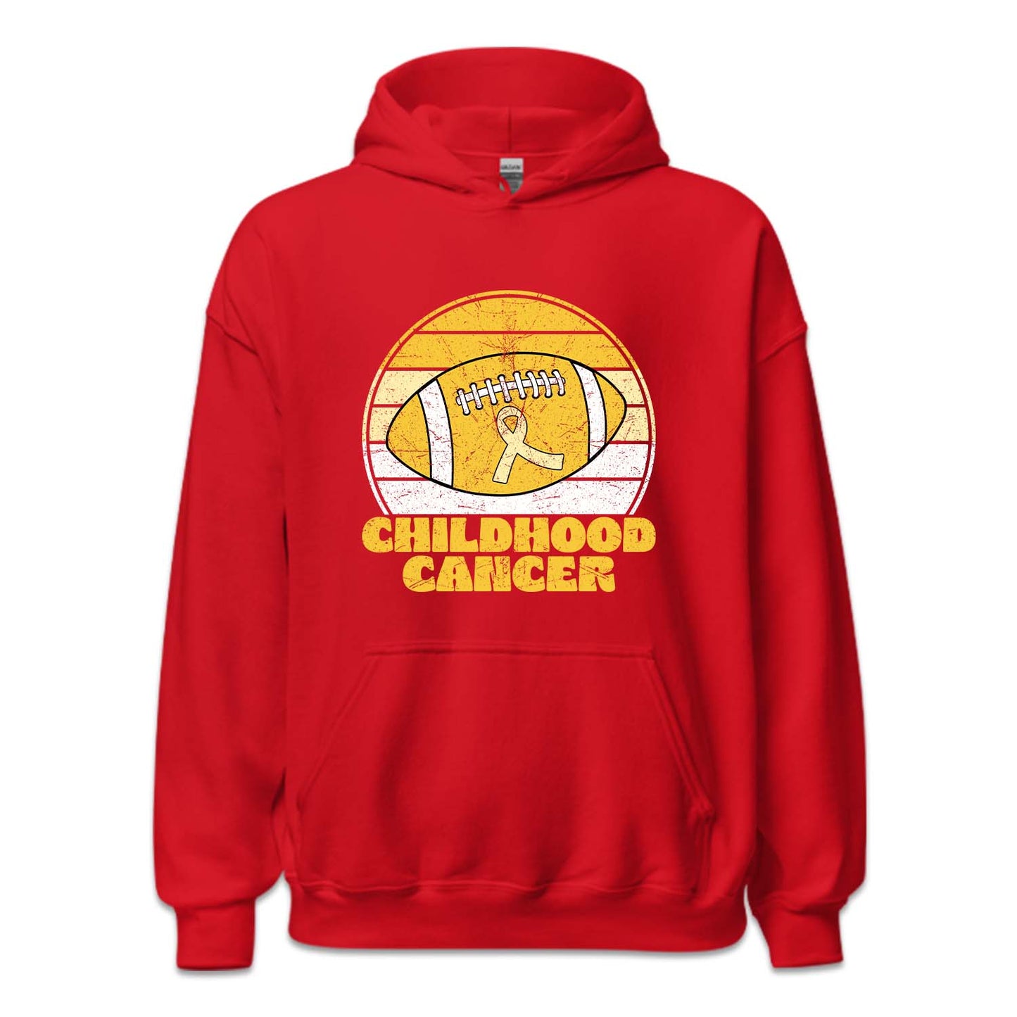 Childhood Cancer Football Pediatric Cancer Awareness Support | PRODUCT CODE: CHLRFLTSPU