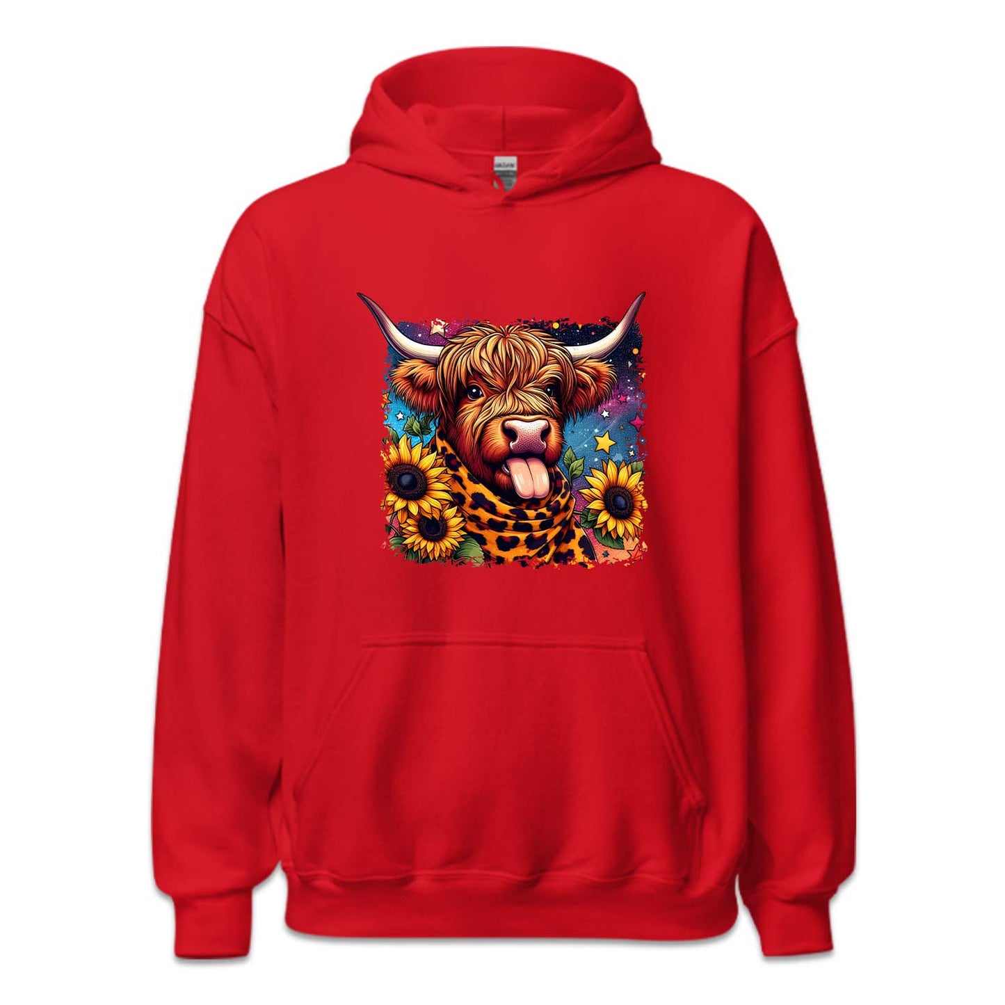 Highland Cow with Sunflowers Farm Animal | PRODUCT CODE: HGLNDACWOS
