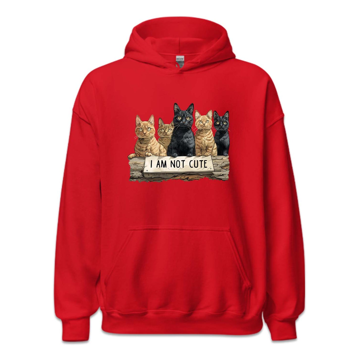I Am Not Cute Sign Funny Five Cats | PRODUCT CODE: FVCTIMNTCG