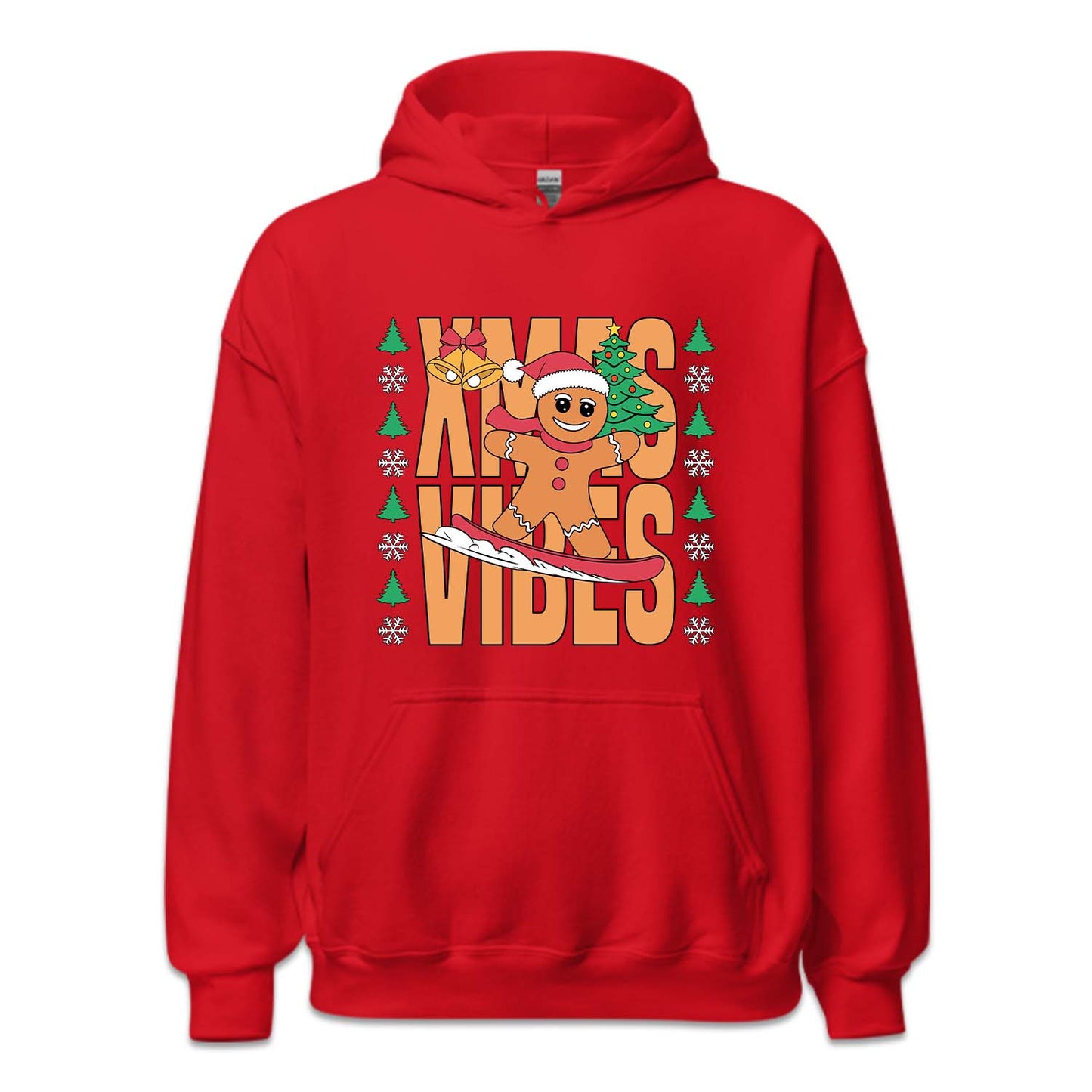 Christmas Gingerbread Man Snowboarding Xmas Vibes | PRODUCT CODE: GNRBDMSWNO