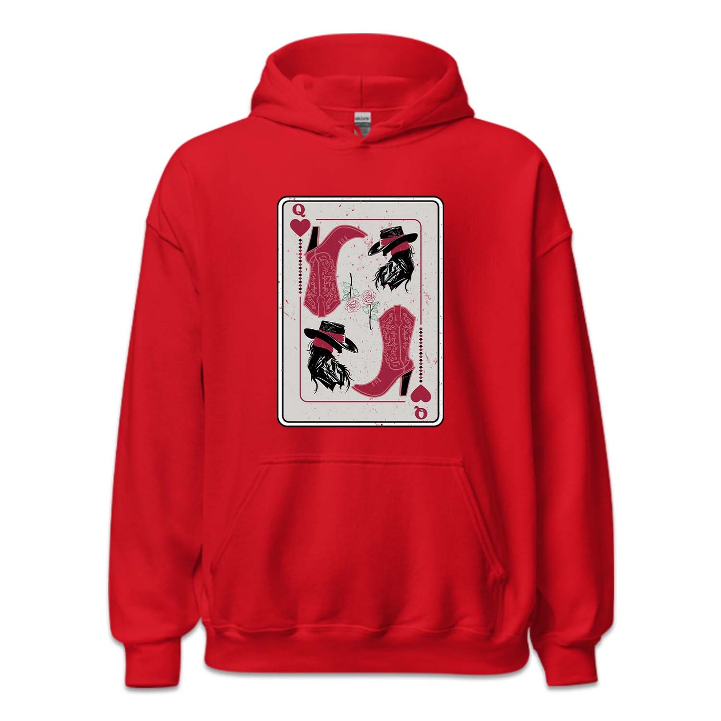 Western Cowgirl Queen of Hearts Poker Card | PRODUCT CODE: CWGQUNEHR