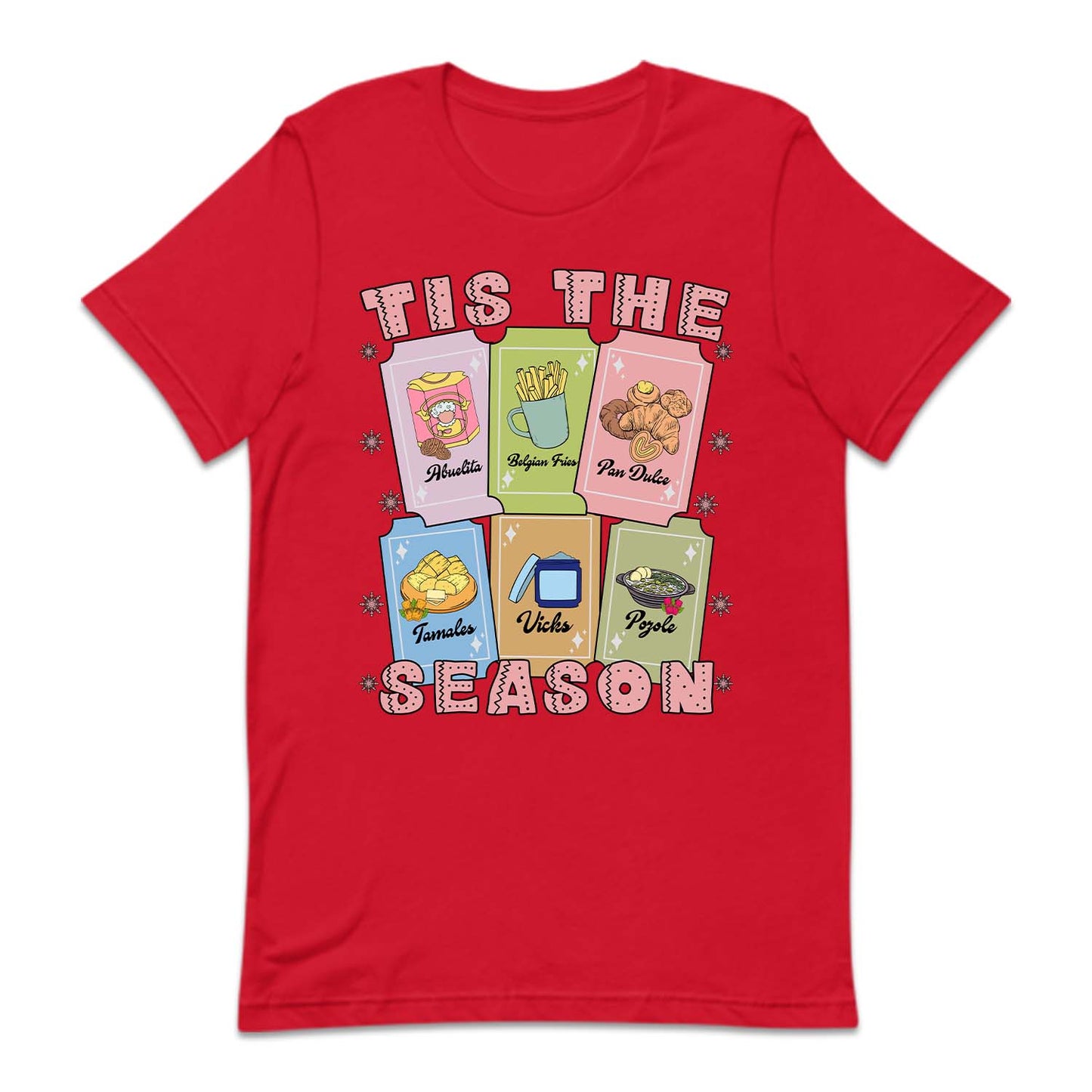 Tis The Season Mexican Christmas Festive Foods Holiday Cards Latina Xmas | PRODUCT CODE: MXNCHRMHLD