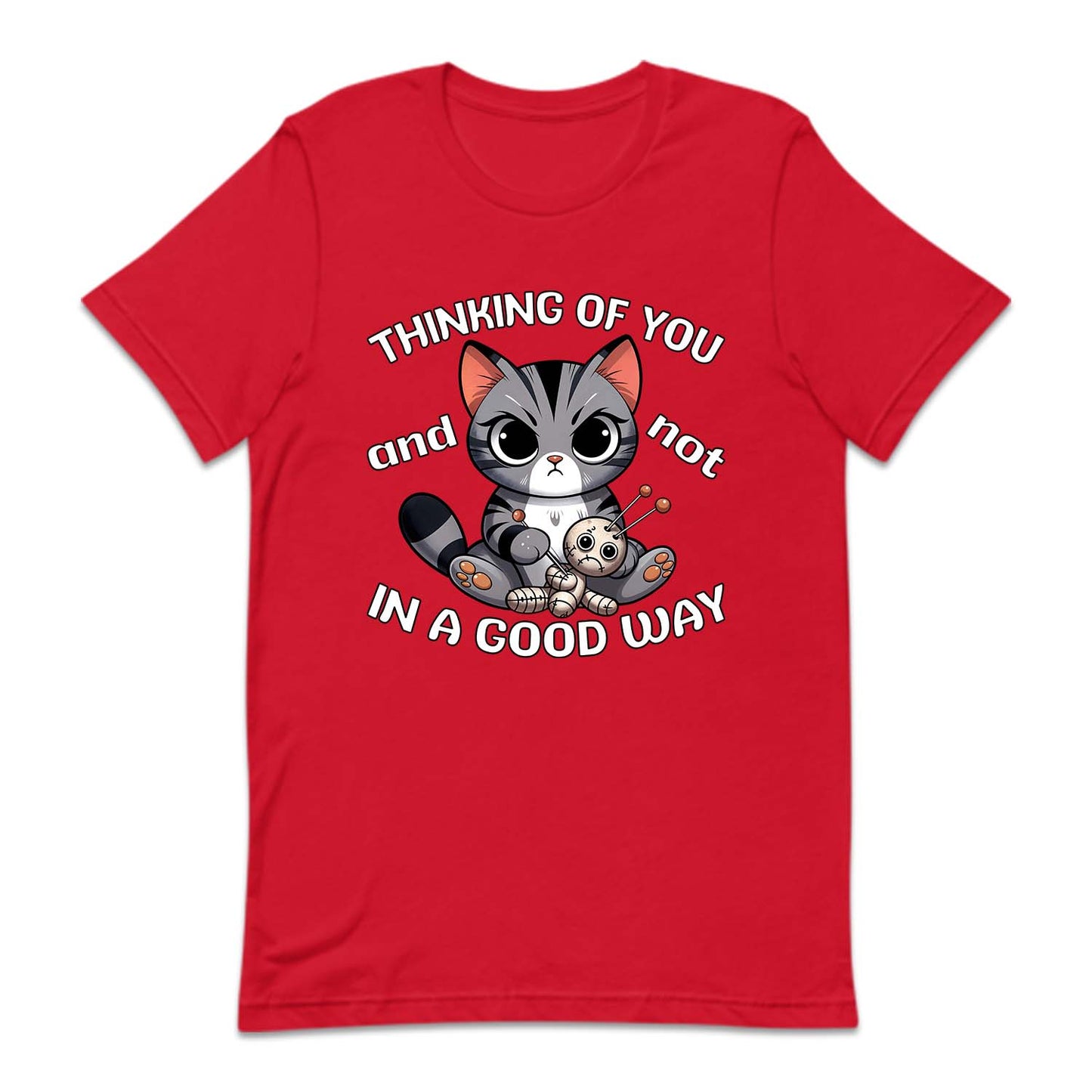 Humorous Cat with Toy Thinking of You and Not in a Good Way | PRODUCT CODE: HMRCTWYOHK