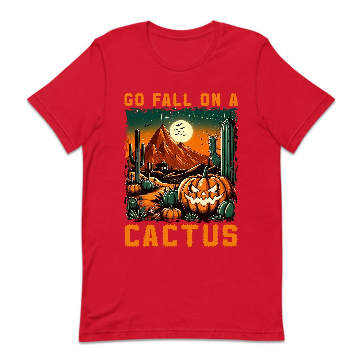 Go Fall On A Cactus Scary Pumpkin Western Halloween | PRODUCT CODE: GFLNOACTUP