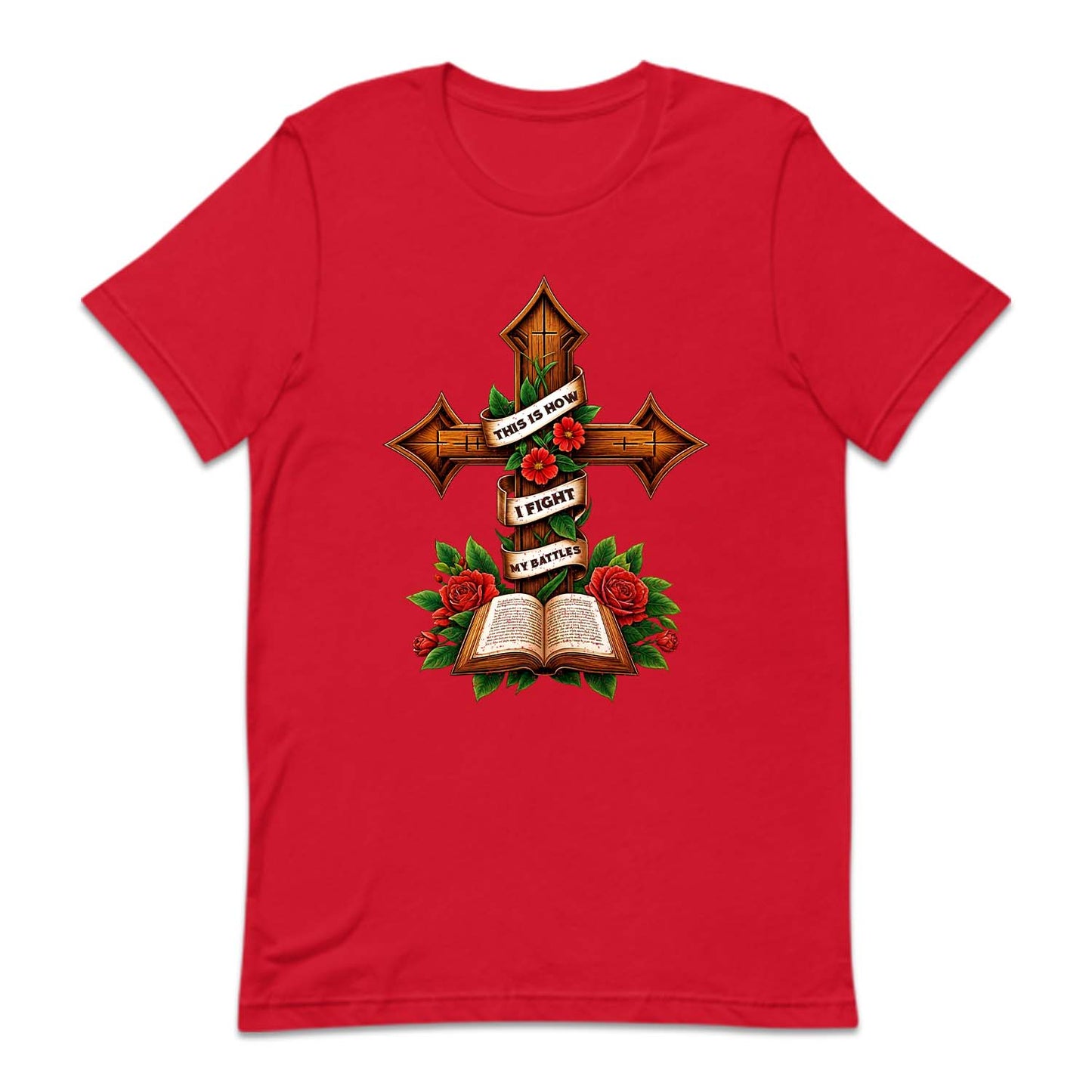 This Is How I Fight My Battles Religious Cross and Bible | PRODUCT CODE: THSOWGFTM