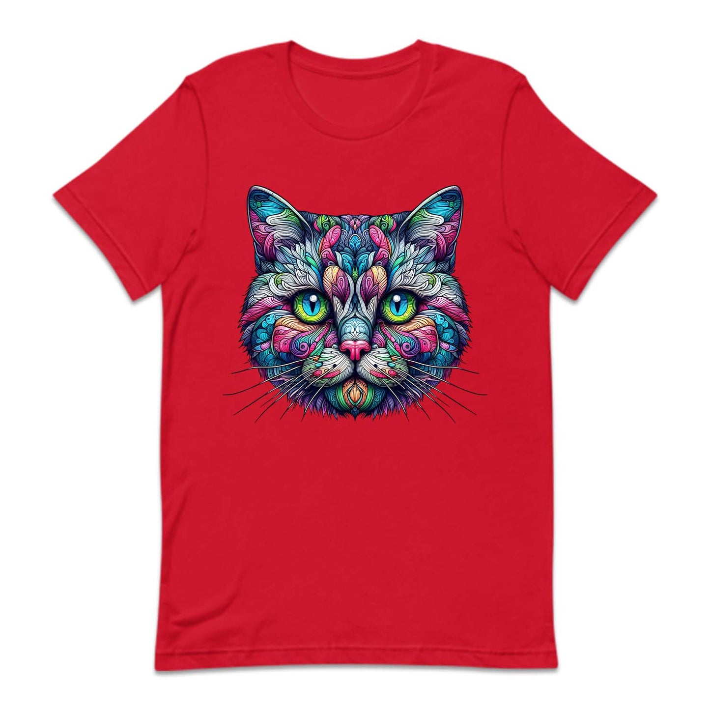 Psychedelic Colorful American Shorthair Cat | PRODUCT CODE: AMRCNSHRTP