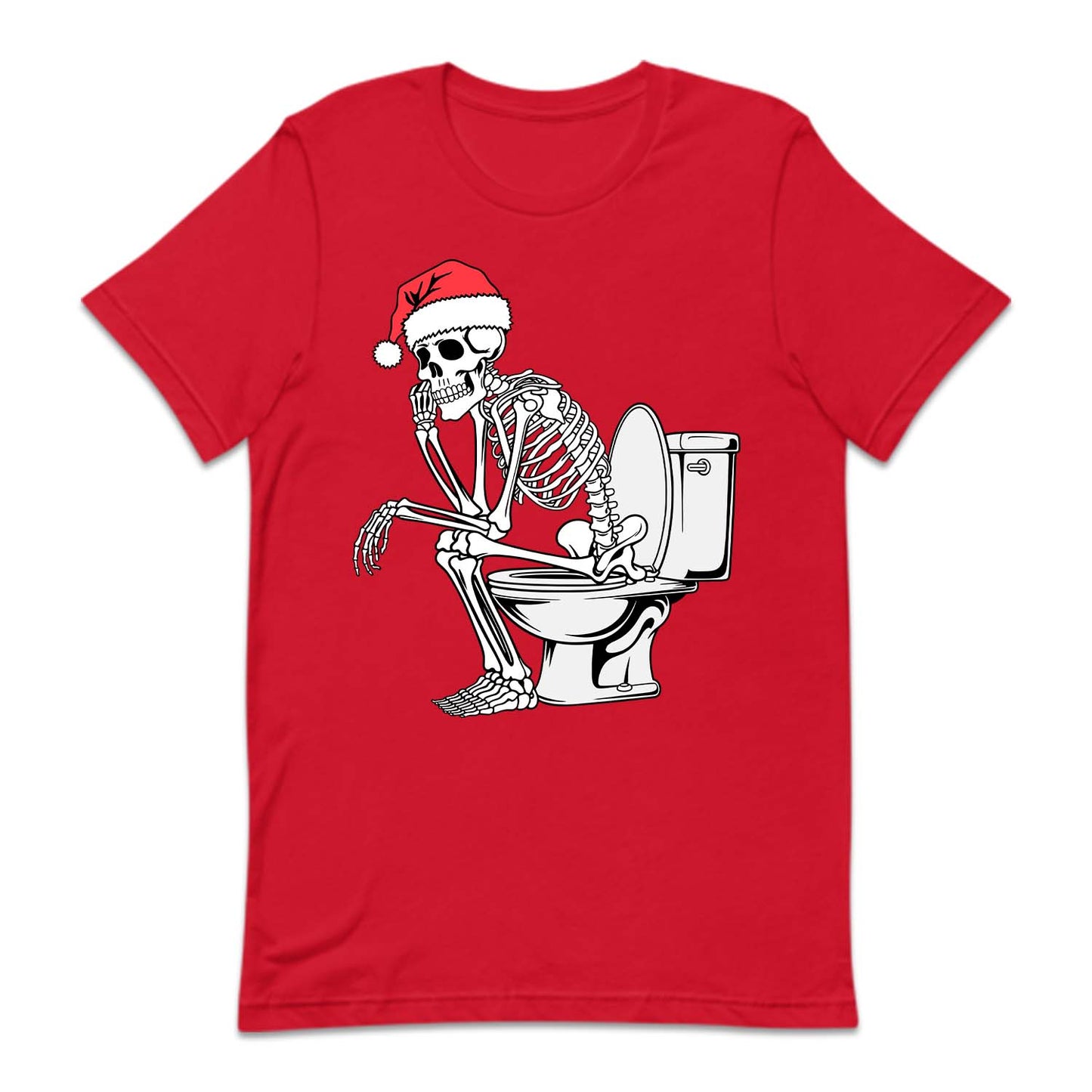 Christmas Skeleton on Toilet Dark Humor Sarcastic Xmas | PRODUCT CODE: SKLTCHRMOLW