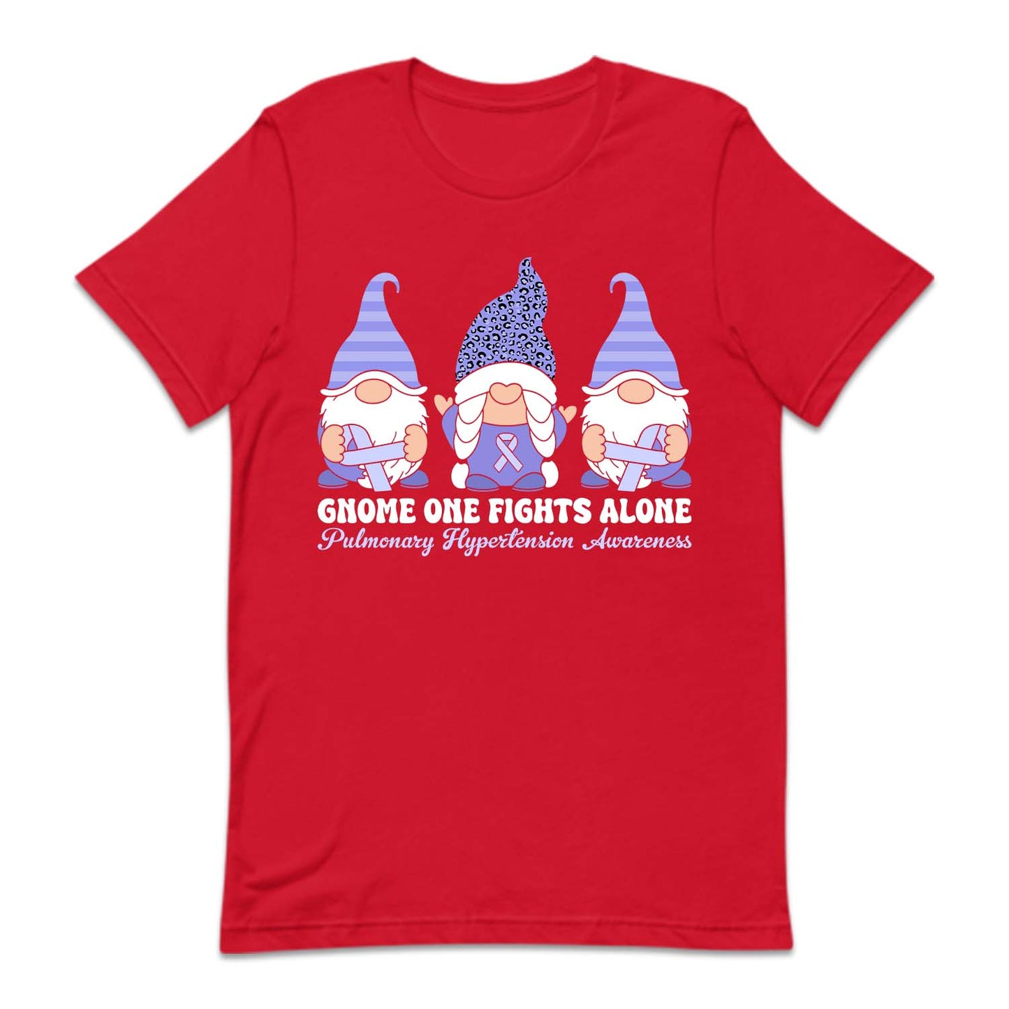 Gnome One Fight Alone Pulmonary Hypertension Awareness Purple Ribbon | PRODUCT CODE: GNMFGTHALW