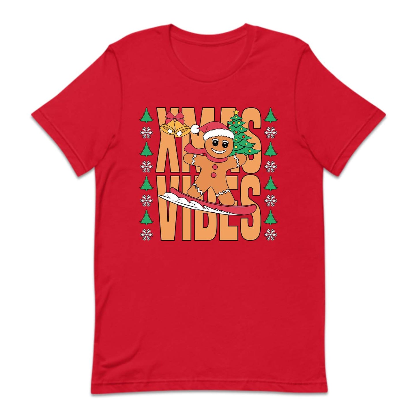 Christmas Gingerbread Man Snowboarding Xmas Vibes | PRODUCT CODE: GNRBDMSWNO