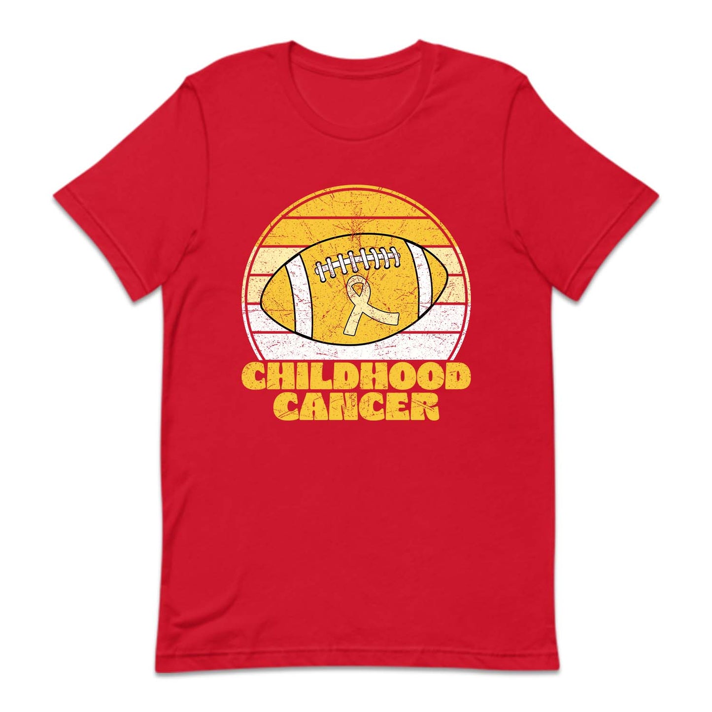 Childhood Cancer Football Pediatric Cancer Awareness Support | PRODUCT CODE: CHLRFLTSPU