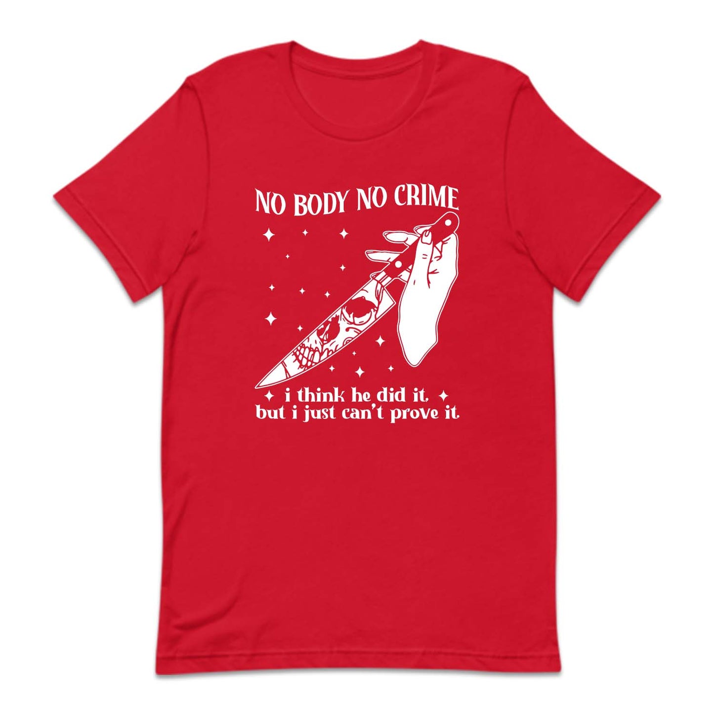 No Body No Crime Skeleton Knife Tylor Halloween | PRODUCT CODE: NBDCRSWEH