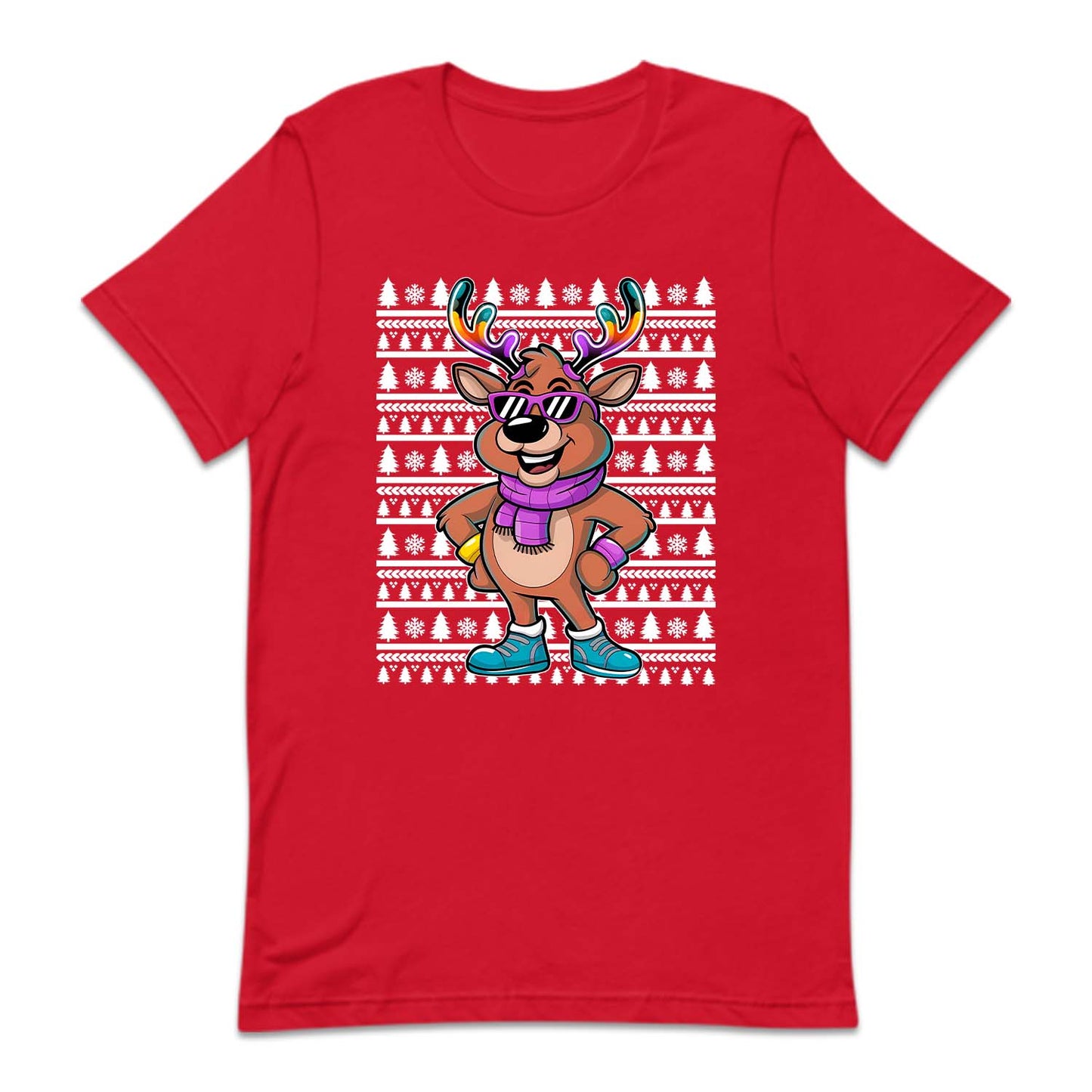 Christmas Rainbow Antlers Reindeer With Sunglasses Festive Xmas | PRODUCT CODE: RBNWATLNCH