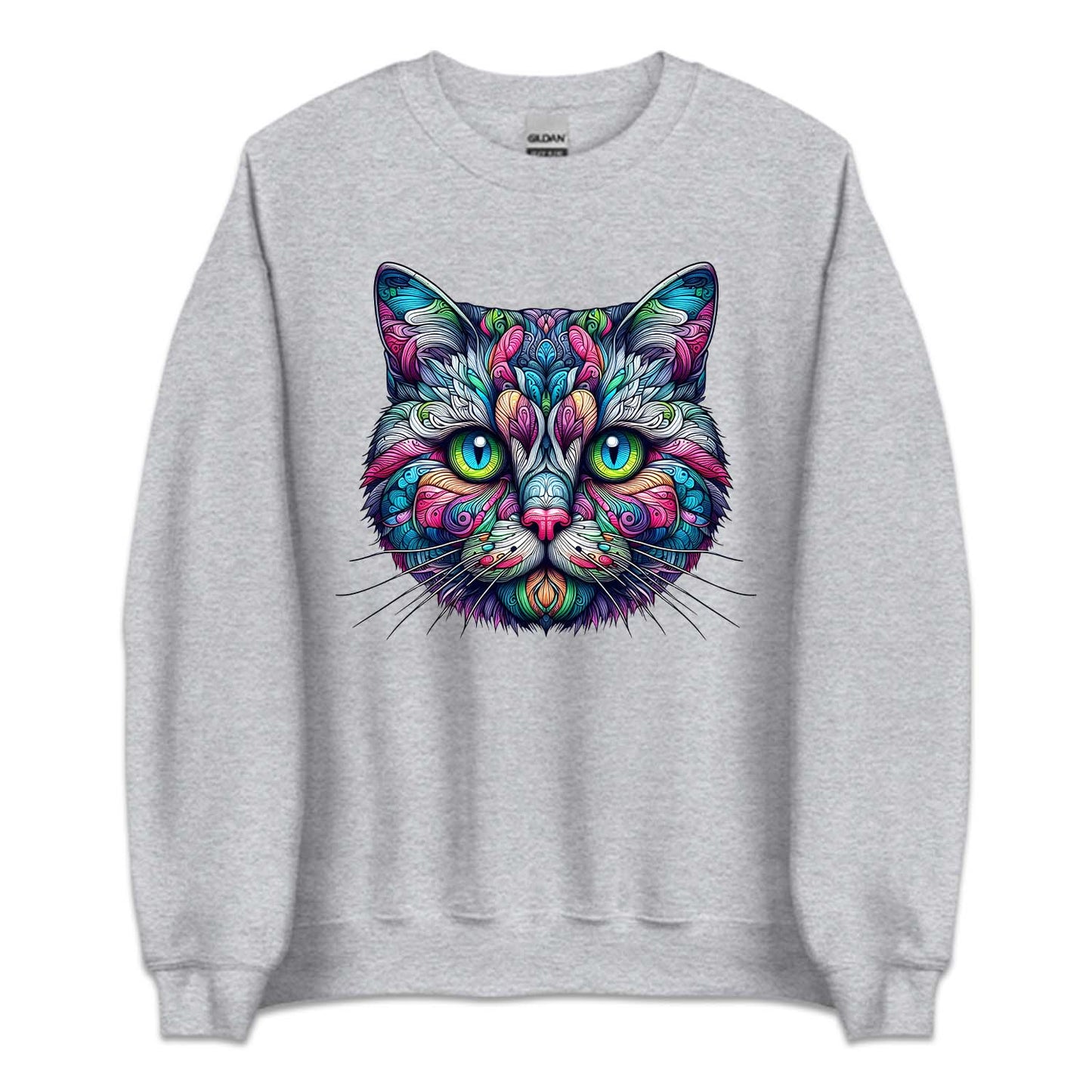 Psychedelic Colorful American Shorthair Cat | PRODUCT CODE: AMRCNSHRTP