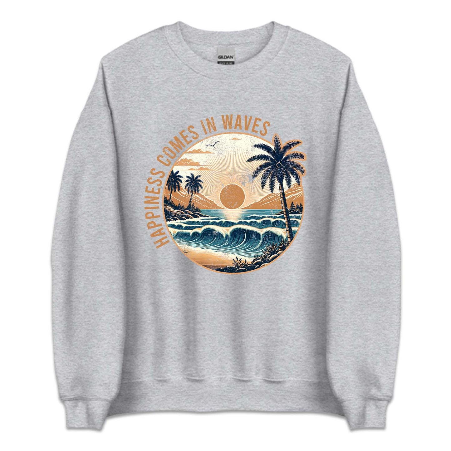 Happiness Comes In Waves Beach Vibes | PRODUCT CODE: HPANSCMIW