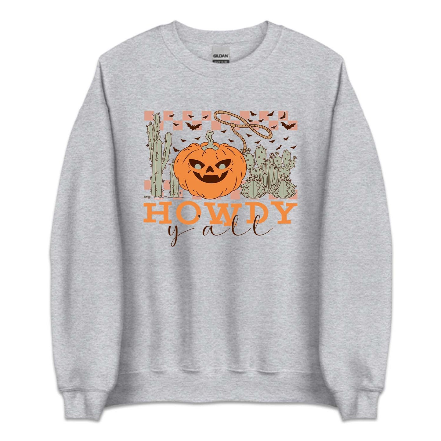 Howdy Y'all Cactus Pumpkin Western Halloween | PRODUCT CODE: HDYALWSTNC