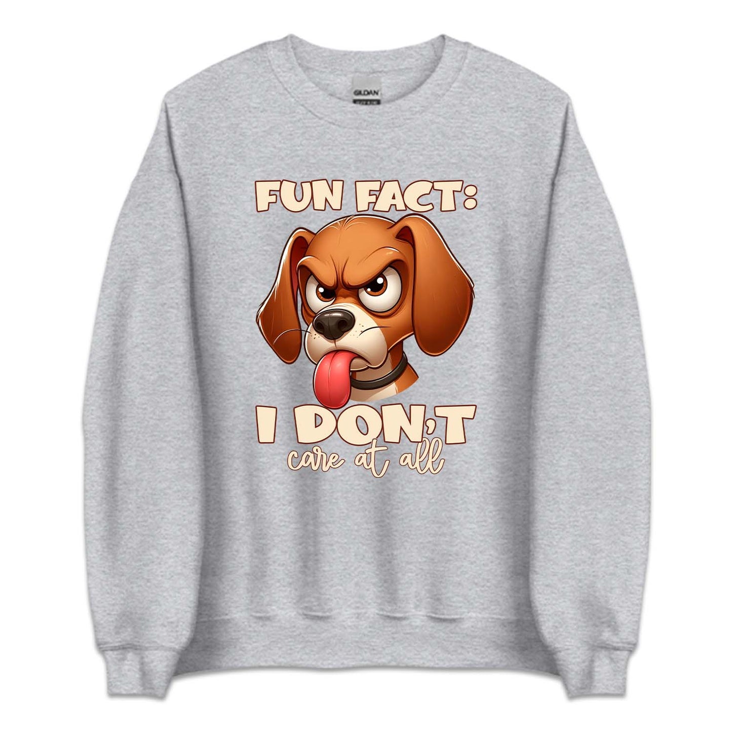 Fun Fact I Don't Care At All Angry Cartoon Dog | PRODUCT CODE: ANGCRTDPSC